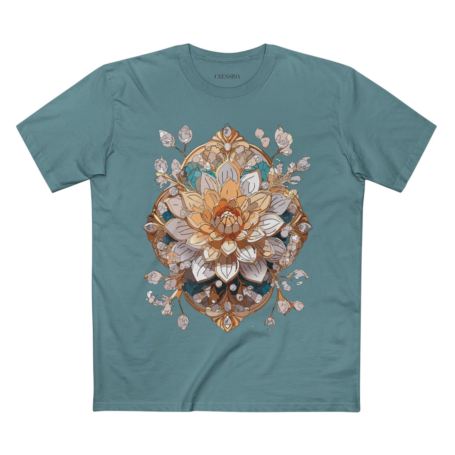 Floral Shirt, Shirt with Flower, Tee Shirt with Antique Flower