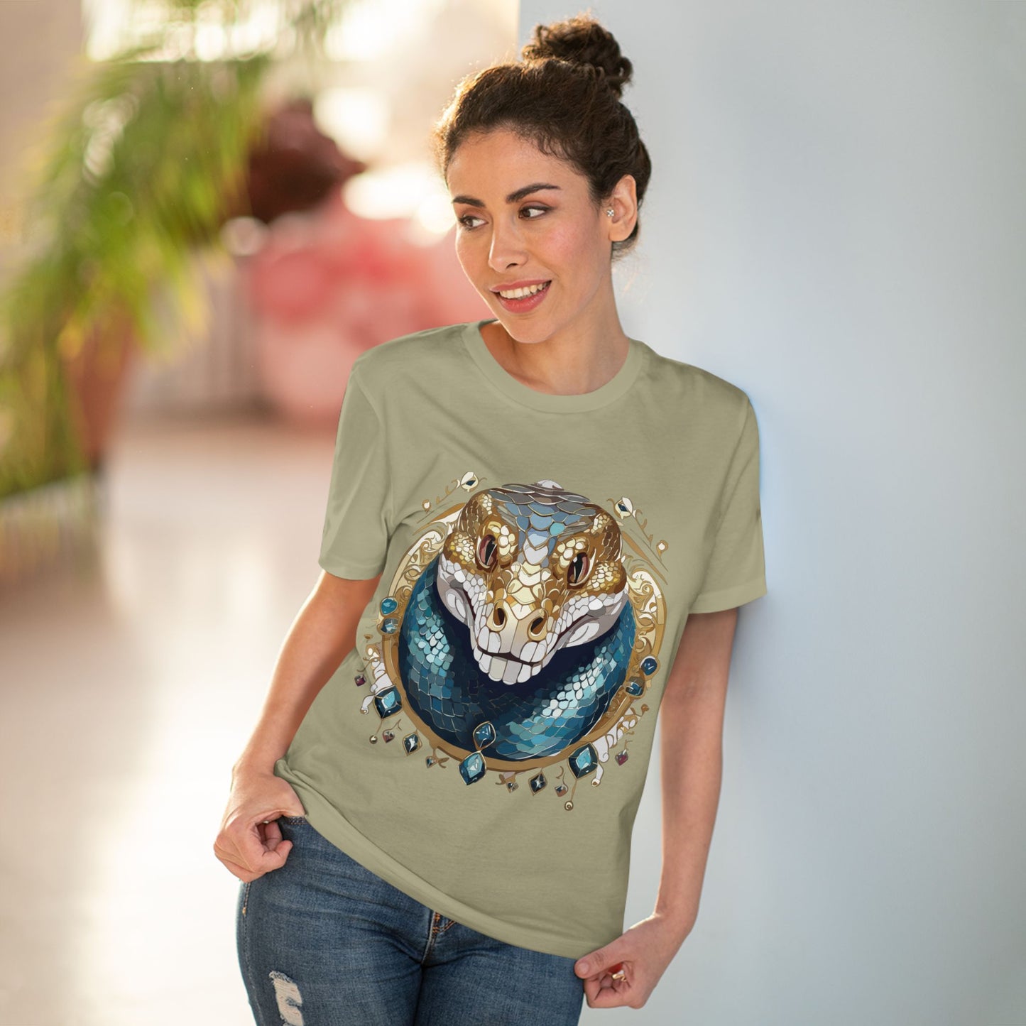 Organic T-shirt with Animals - Python