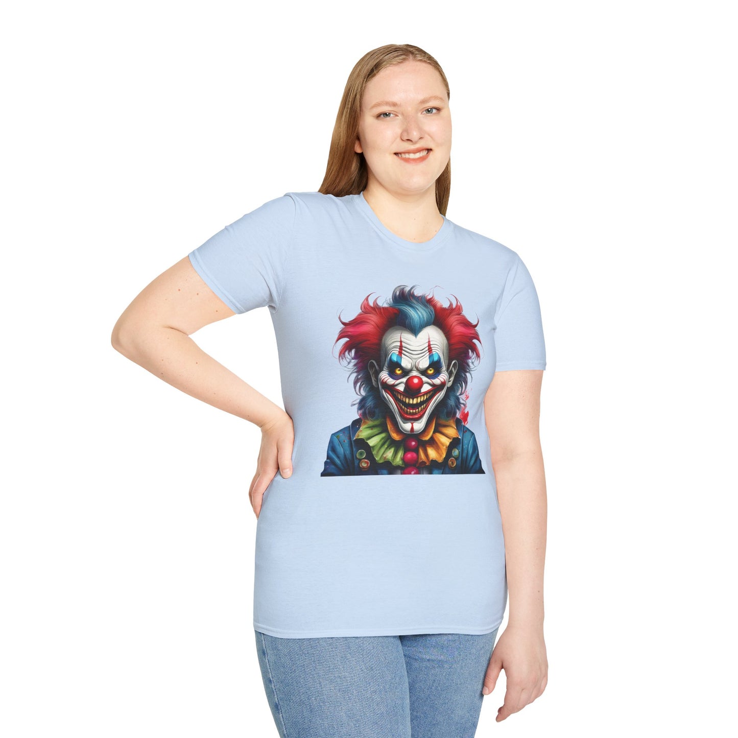 Clown Shirt, T Shirt with Clown, Funny Man Shirt, Tee Shirt with Funny Man, Circus Shirt, Shirt with Circus, Scary Man Shirt, Shirt with Scary Man