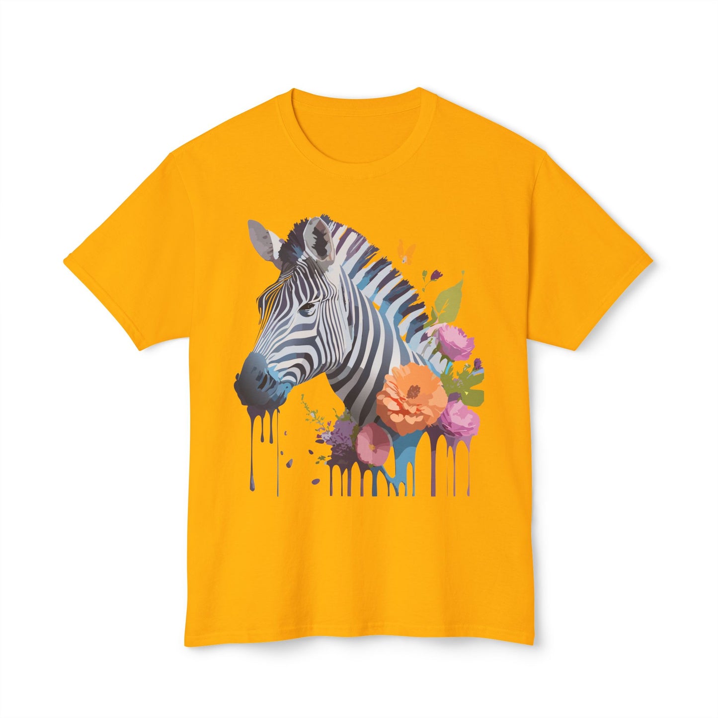 Zebra T-Shirt, Vintage Zebra Tee, Floral Tees, Zebra Art Design Shirt, Tee Shirt with Zebra 9
