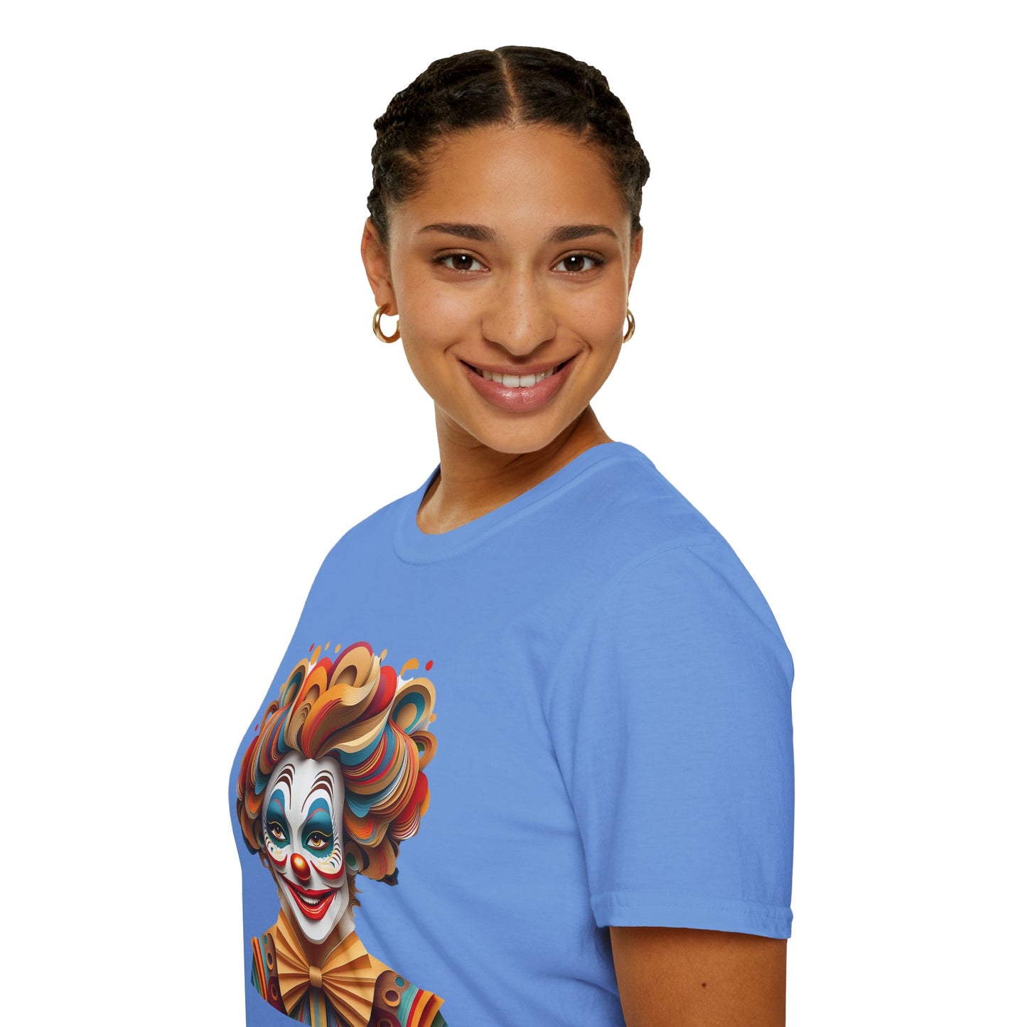Clown Shirt, T Shirt with Clown, Funny Man Shirt, Tee Shirt with Funny Man, Circus Shirt, Shirt with Circus, Scary Man Shirt, Shirt with Scary Man