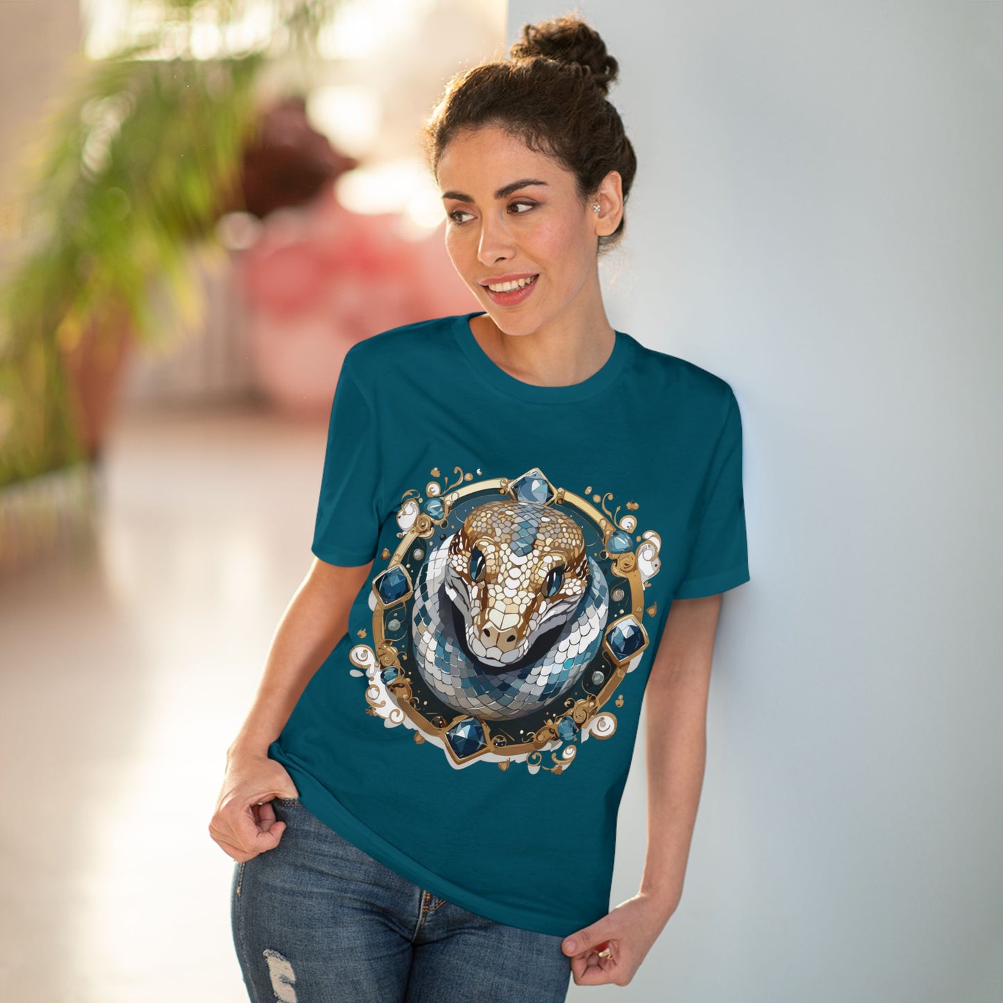 Organic T-shirt with Animals - Python