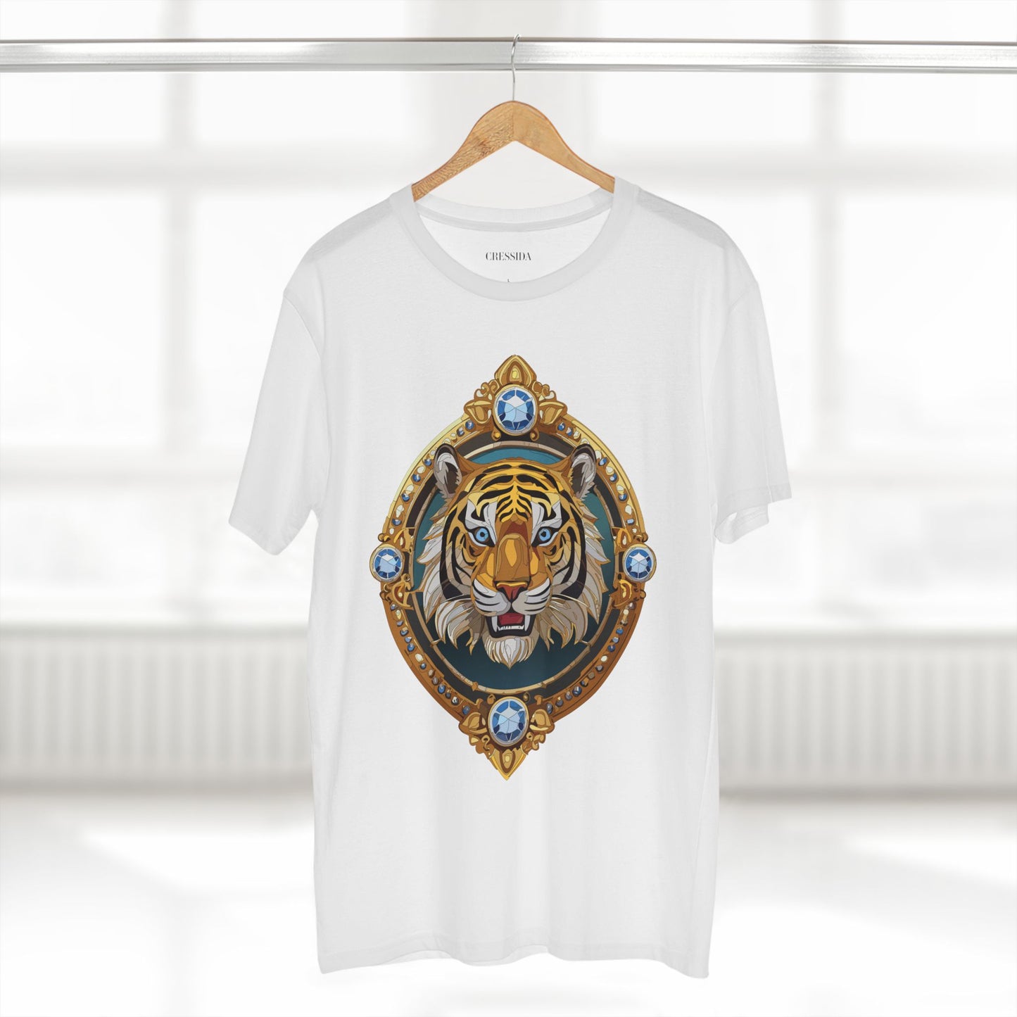 Unisex Premium Cotton Tee Shirt With Antique Animal Medallion Design