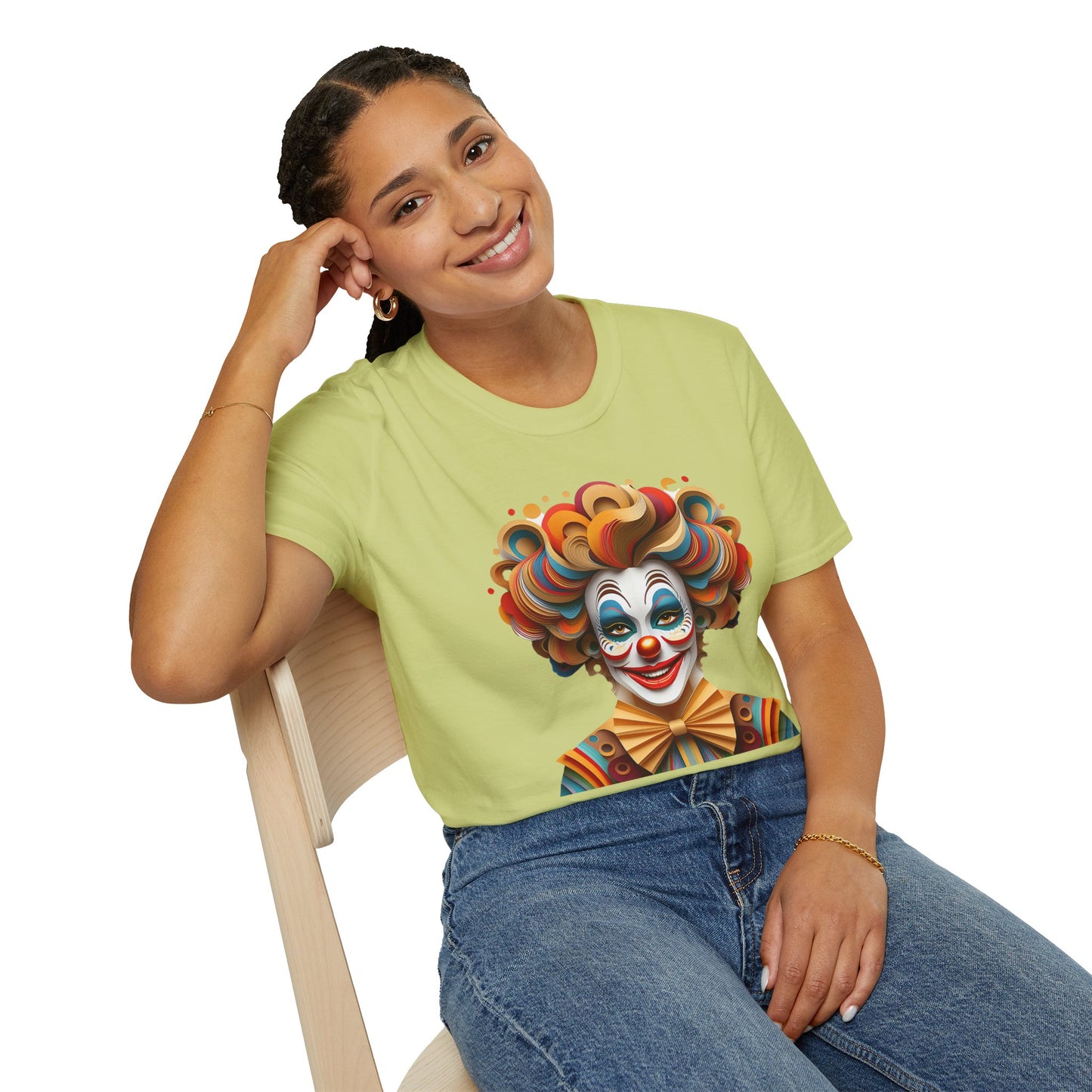 Clown Shirt, T Shirt with Clown, Funny Man Shirt, Tee Shirt with Funny Man, Circus Shirt, Shirt with Circus, Scary Man Shirt, Shirt with Scary Man