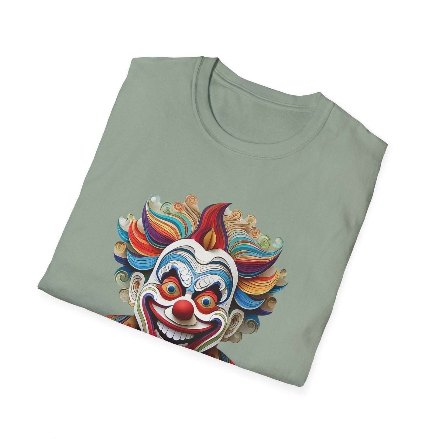 Clown Shirt, T Shirt with Clown, Funny Man Shirt, Tee Shirt with Funny Man, Circus Shirt, Shirt with Circus, Scary Man Shirt, Shirt with Scary Man