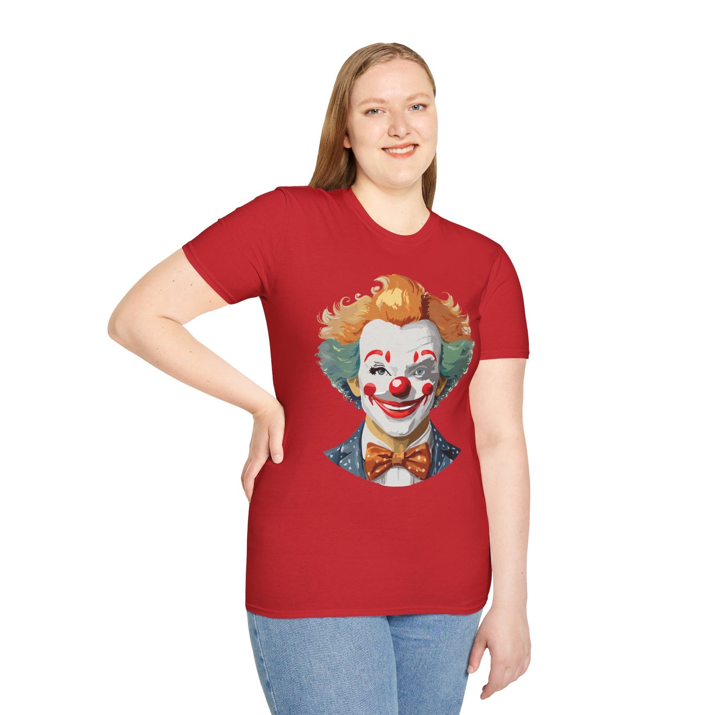 Clown Shirt, T Shirt with Clown, Funny Man Shirt, Tee Shirt with Funny Man, Circus Shirt, Shirt with Circus, Scary Man Shirt, Shirt with Scary Man
