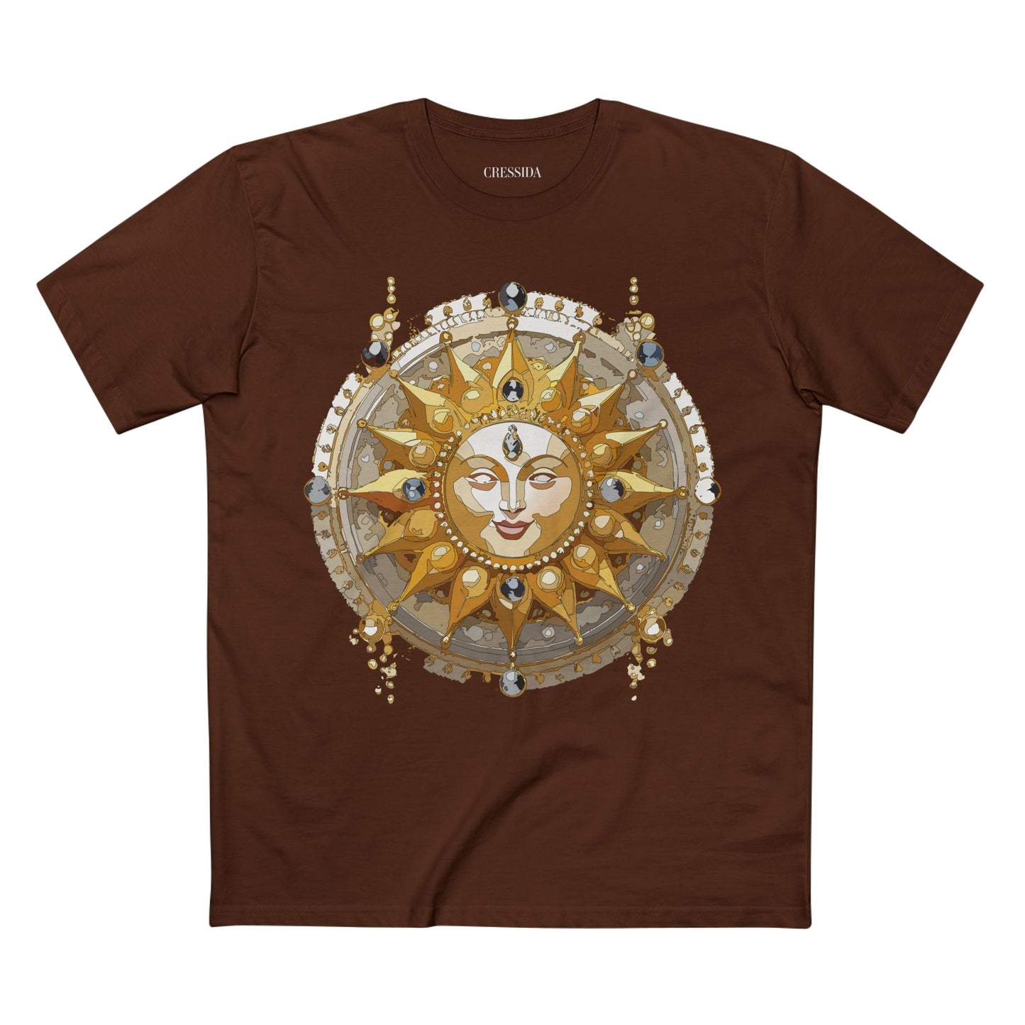 Sun Shirt, Shirt with Sun, Tee Shirt with Gold Sun