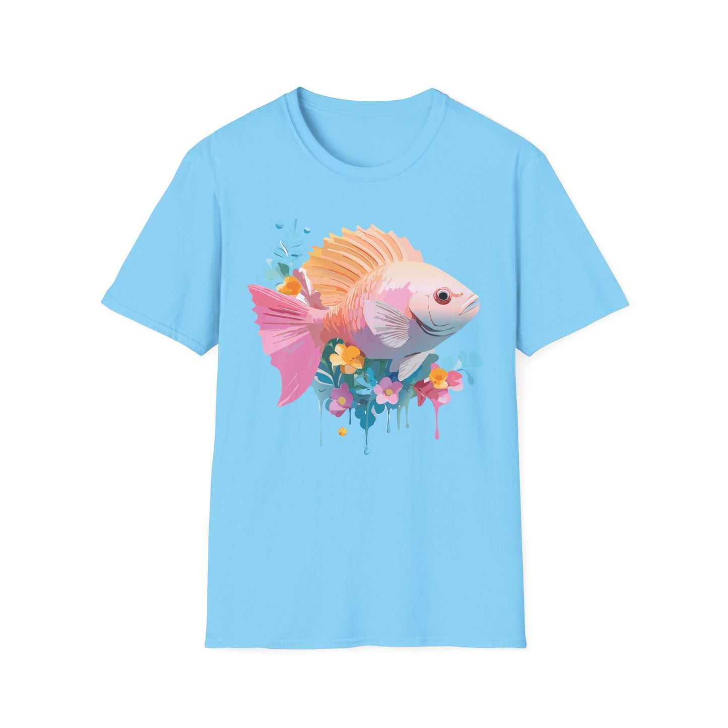Fish Art Design Shirt, T Shirt with Fish, Graphic Shirt, Tee Shirt with Graphic Design, Shirt with Fish Graphic Art