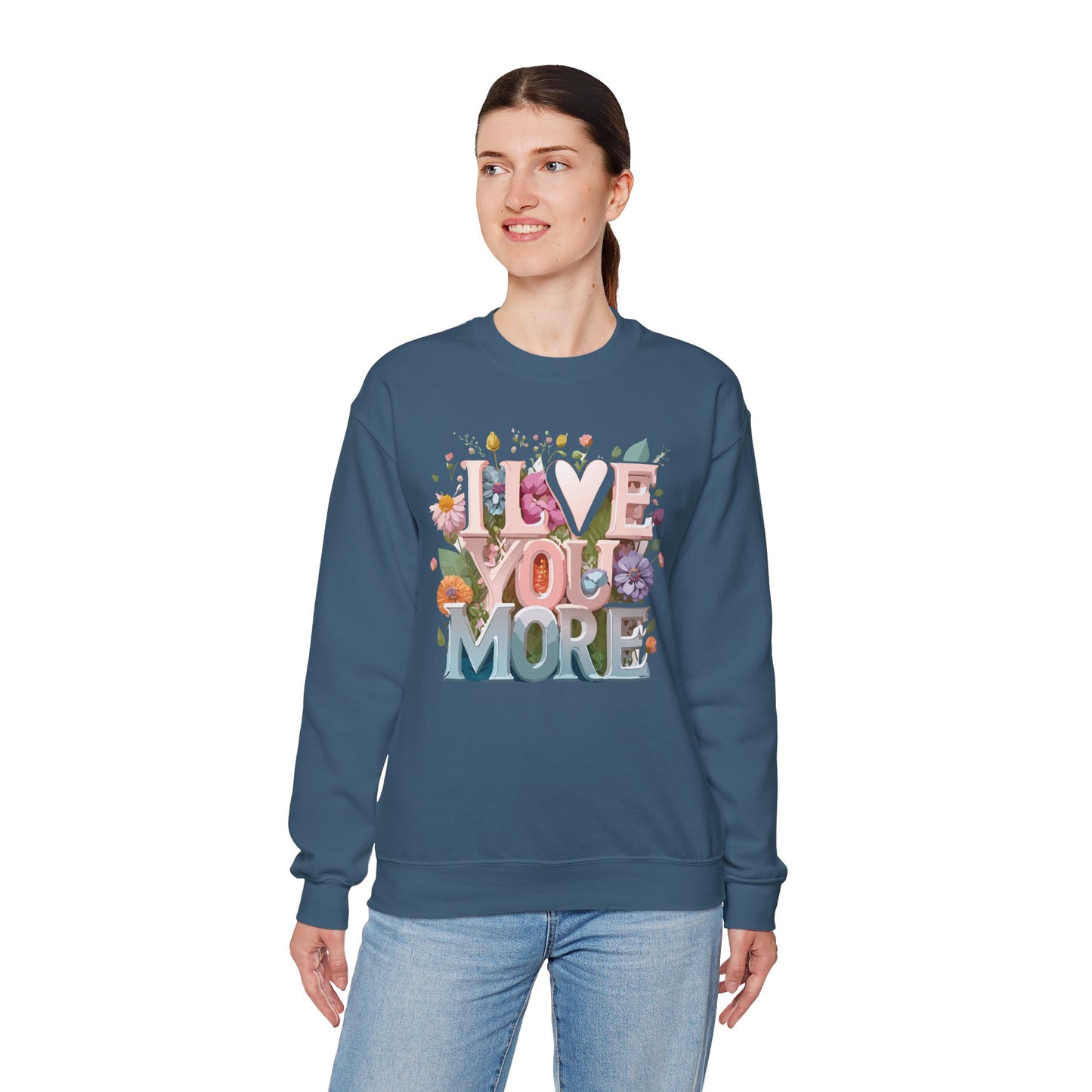 Floral Love Sweatshirt, Valentine's Day Sweatshirt, Love Flower Sweatshirt