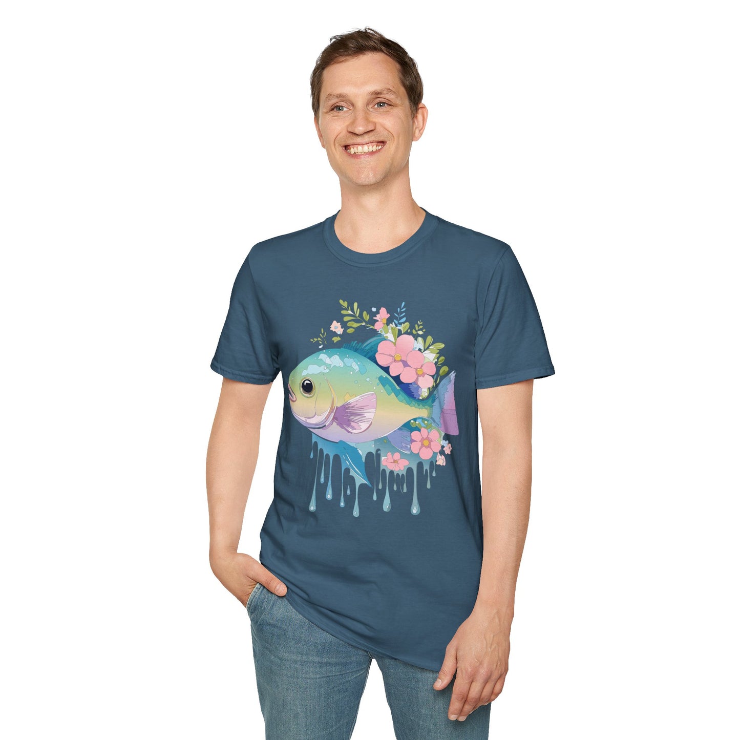 Fish Art Design Shirt, T Shirt with Fish, Graphic Shirt, Tee Shirt with Graphic Design, Shirt with Fish Graphic Art