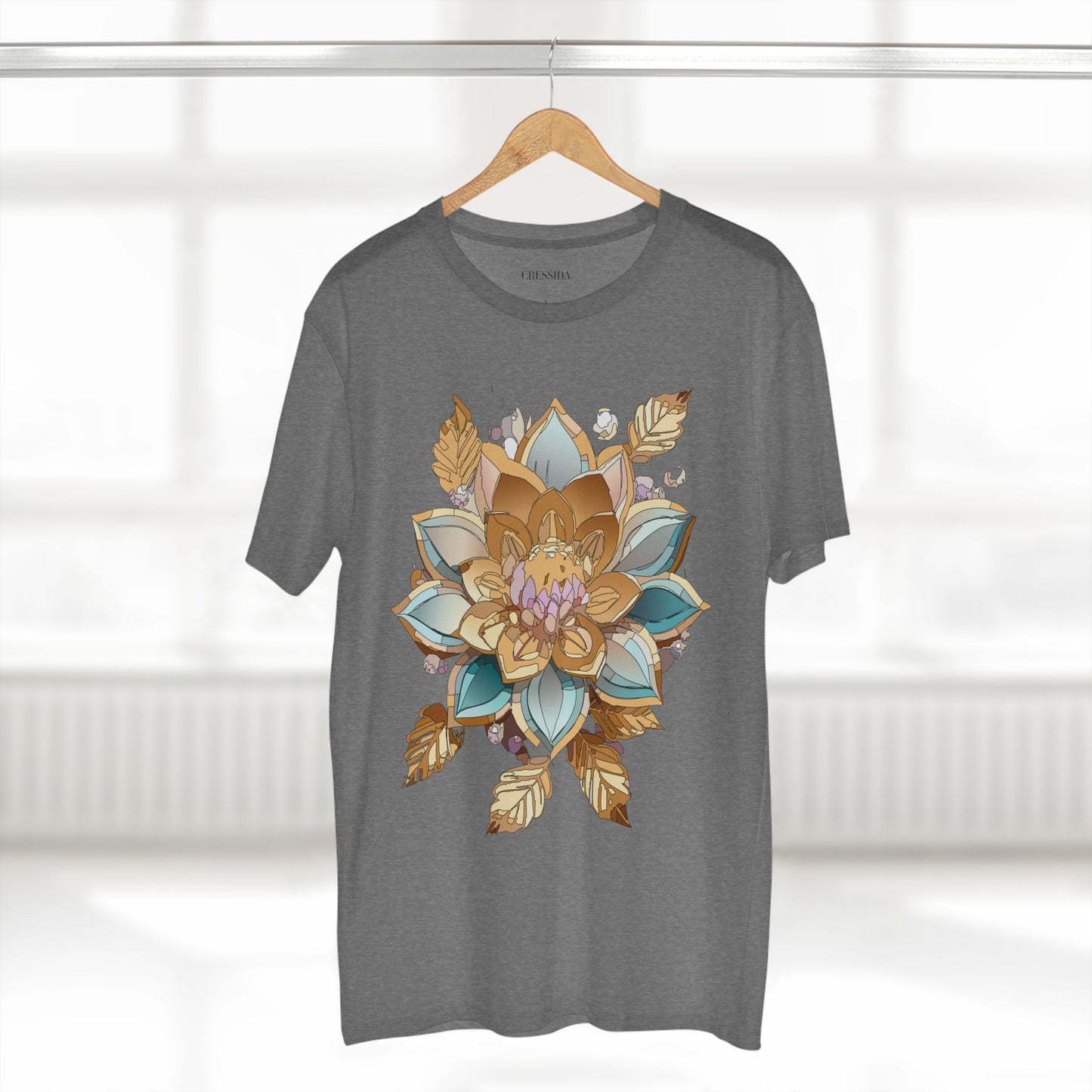 Floral Shirt, Shirt with Flower, Tee Shirt with Antique Flower