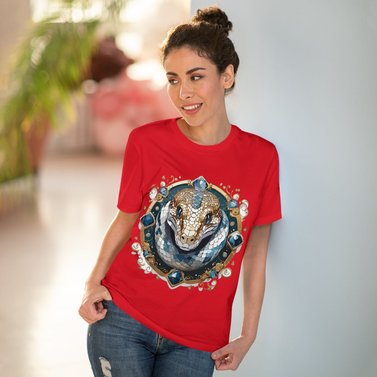 Organic T-shirt with Animals - Python