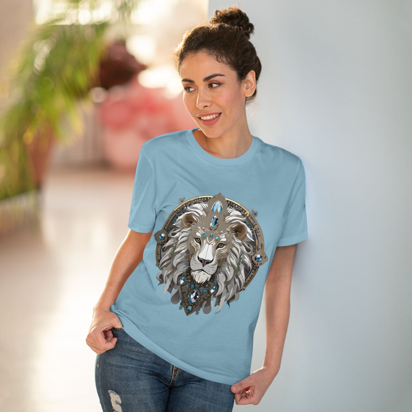 Organic T-shirt with Animals - Lion