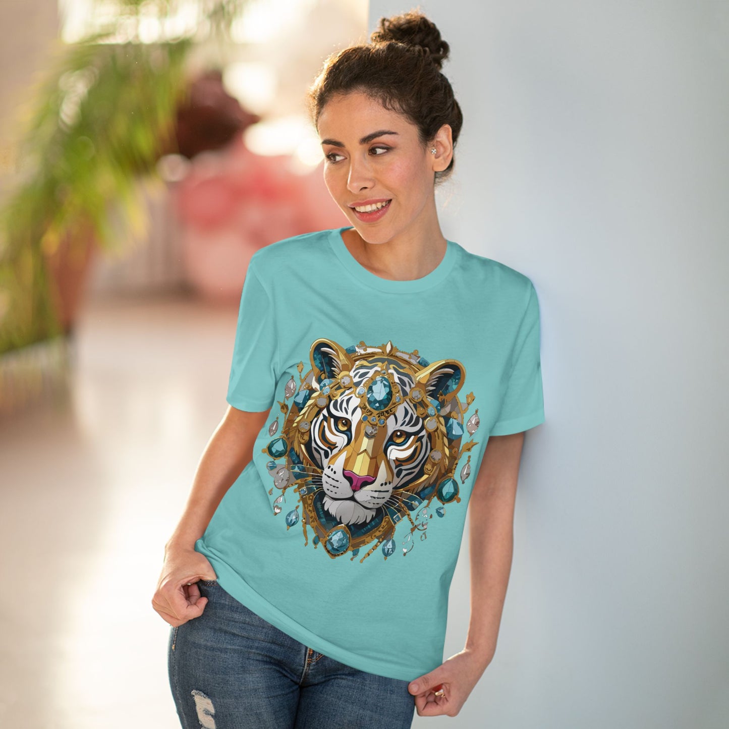 Organic T-shirt with Animals - Tiger