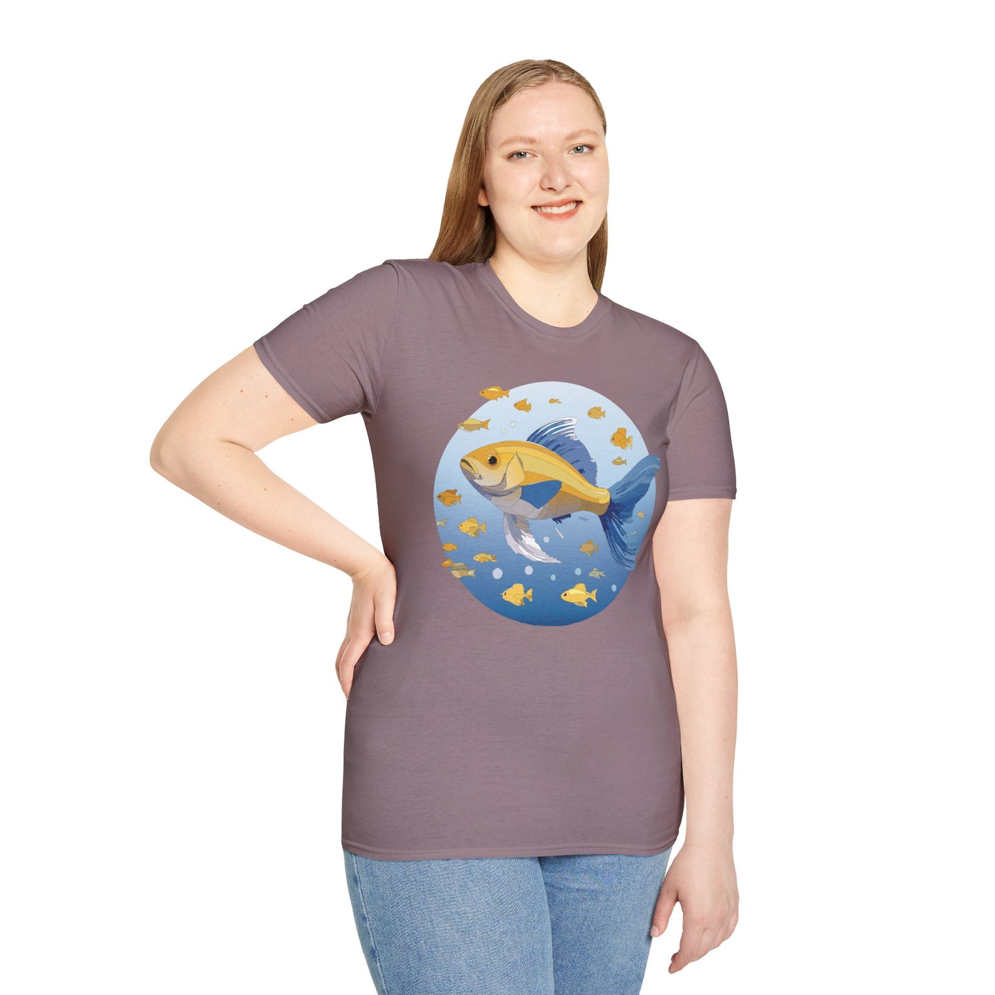 Fish Art Design Shirt, T Shirt with Fish, Graphic Shirt, Tee Shirt with Graphic Design, Shirt with Fish Graphic Art