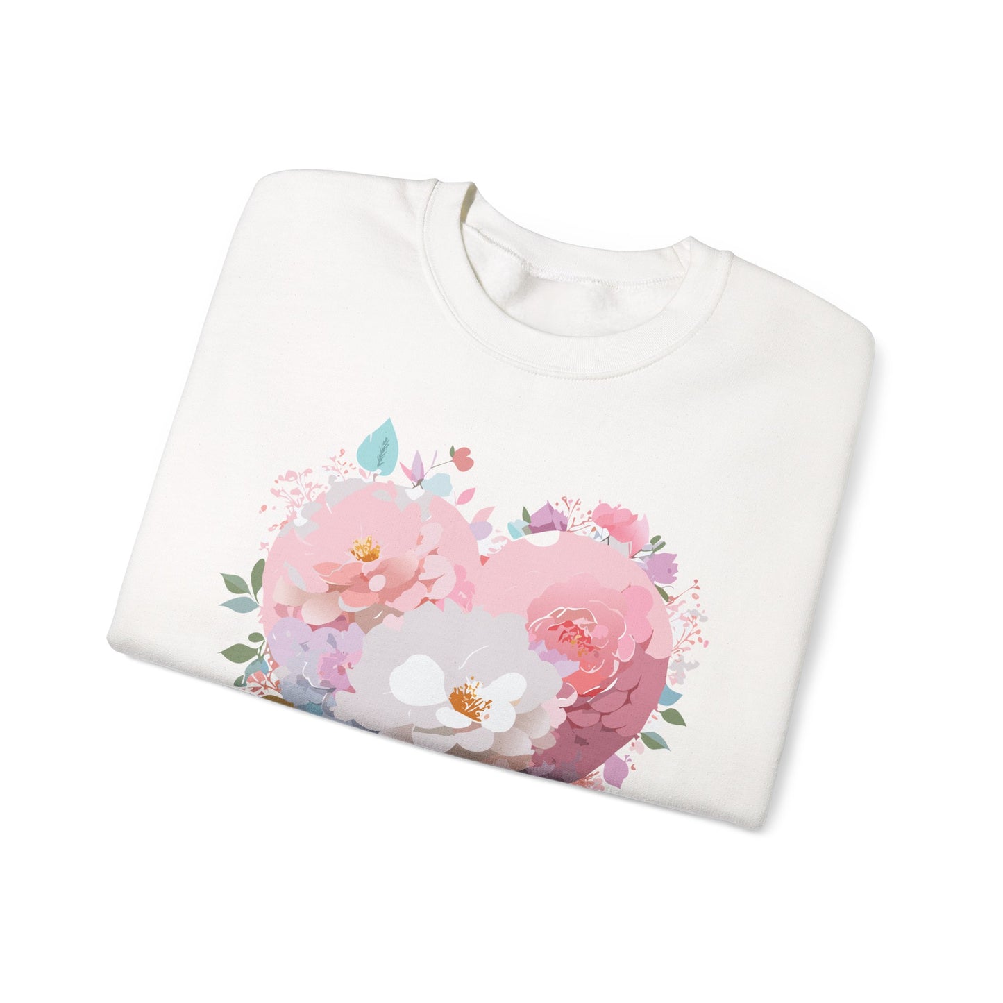 Floral Heart Sweatshirt, Floral Love Sweatshirt, Valentine's Day Sweatshirt, Heart Floral Sweatshirt