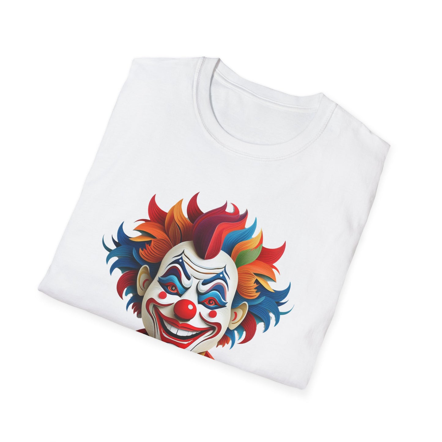 Clown Shirt, T Shirt with Clown, Funny Man Shirt, Tee Shirt with Funny Man, Circus Shirt, Shirt with Circus, Scary Man Shirt, Shirt with Scary Man