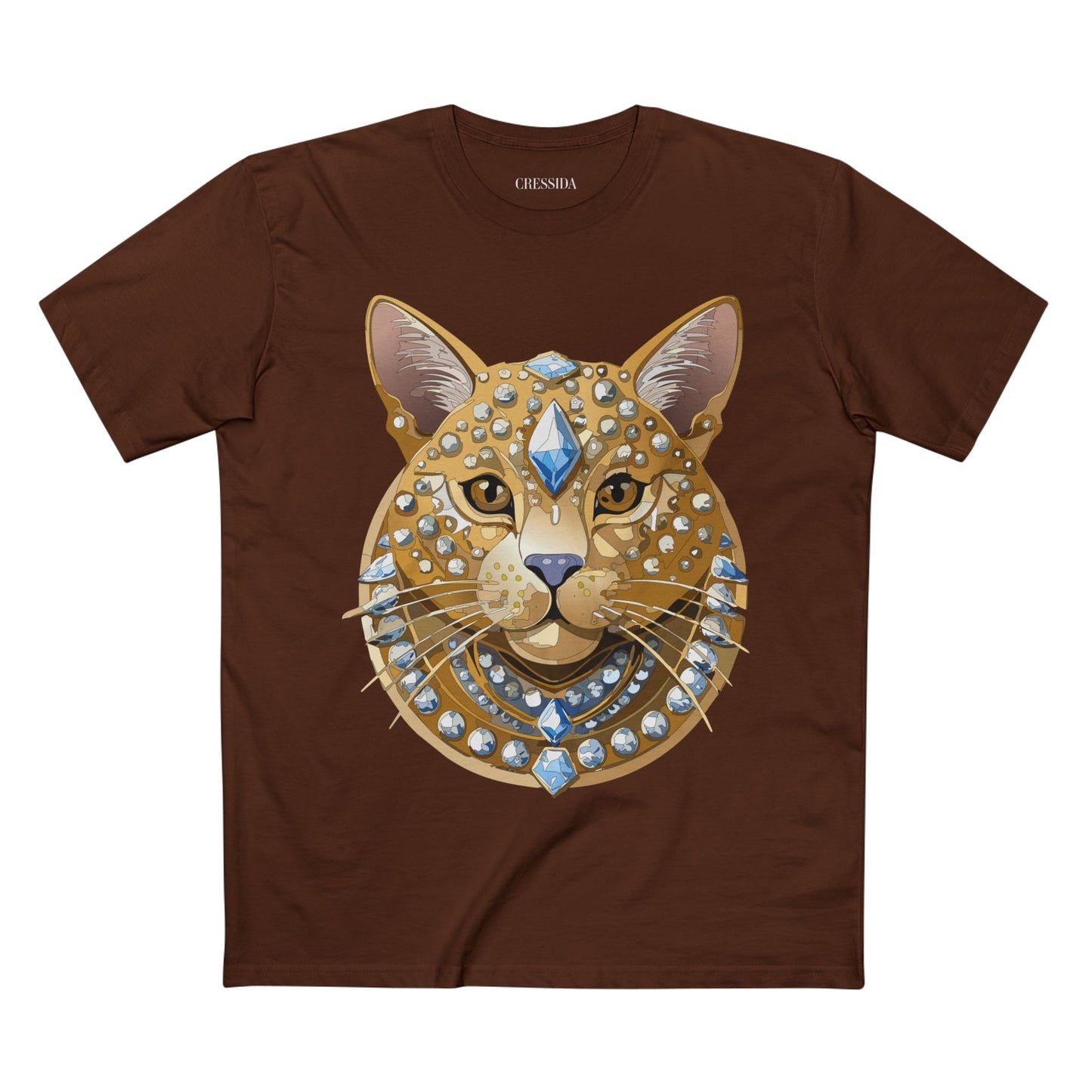 Unisex Premium Cotton Tee Shirt With Antique Animal Medallion Design