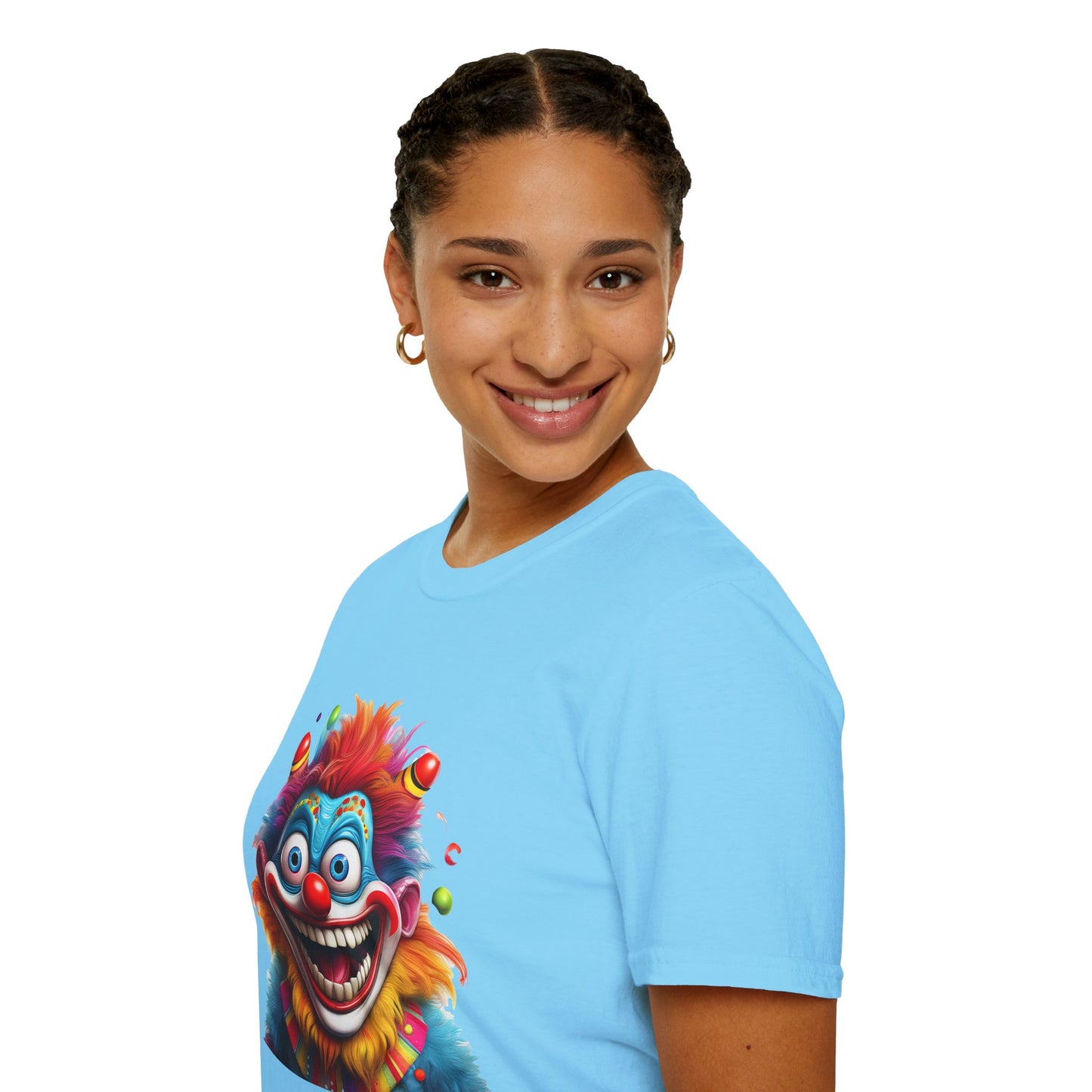 Clown Shirt, T Shirt with Clown, Funny Man Shirt, Tee Shirt with Funny Man, Circus Shirt, Shirt with Circus, Scary Man Shirt, Shirt with Scary Man