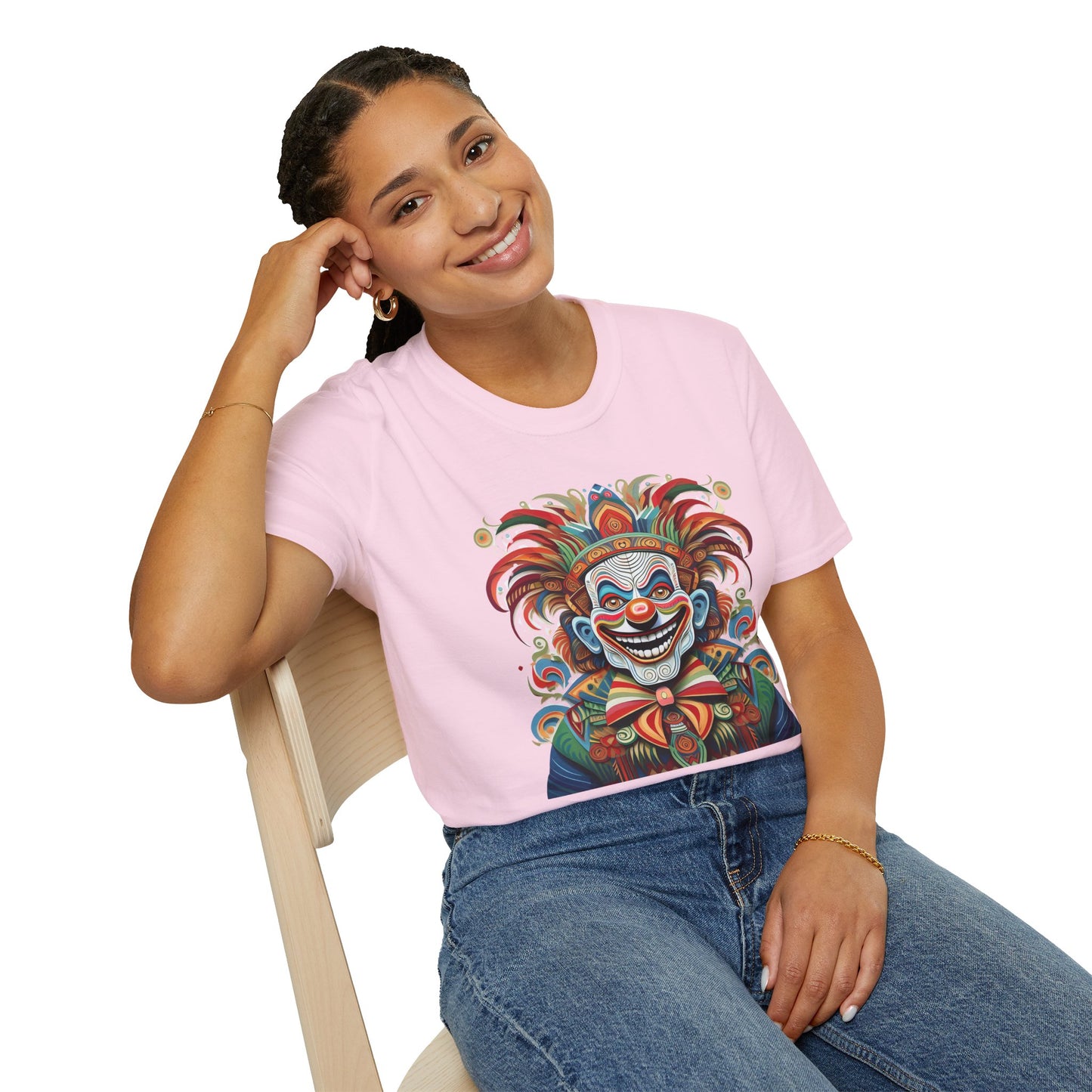 Clown Shirt, T Shirt with Clown, Funny Man Shirt, Tee Shirt with Funny Man, Circus Shirt, Shirt with Circus, Scary Man Shirt, Shirt with Scary Man