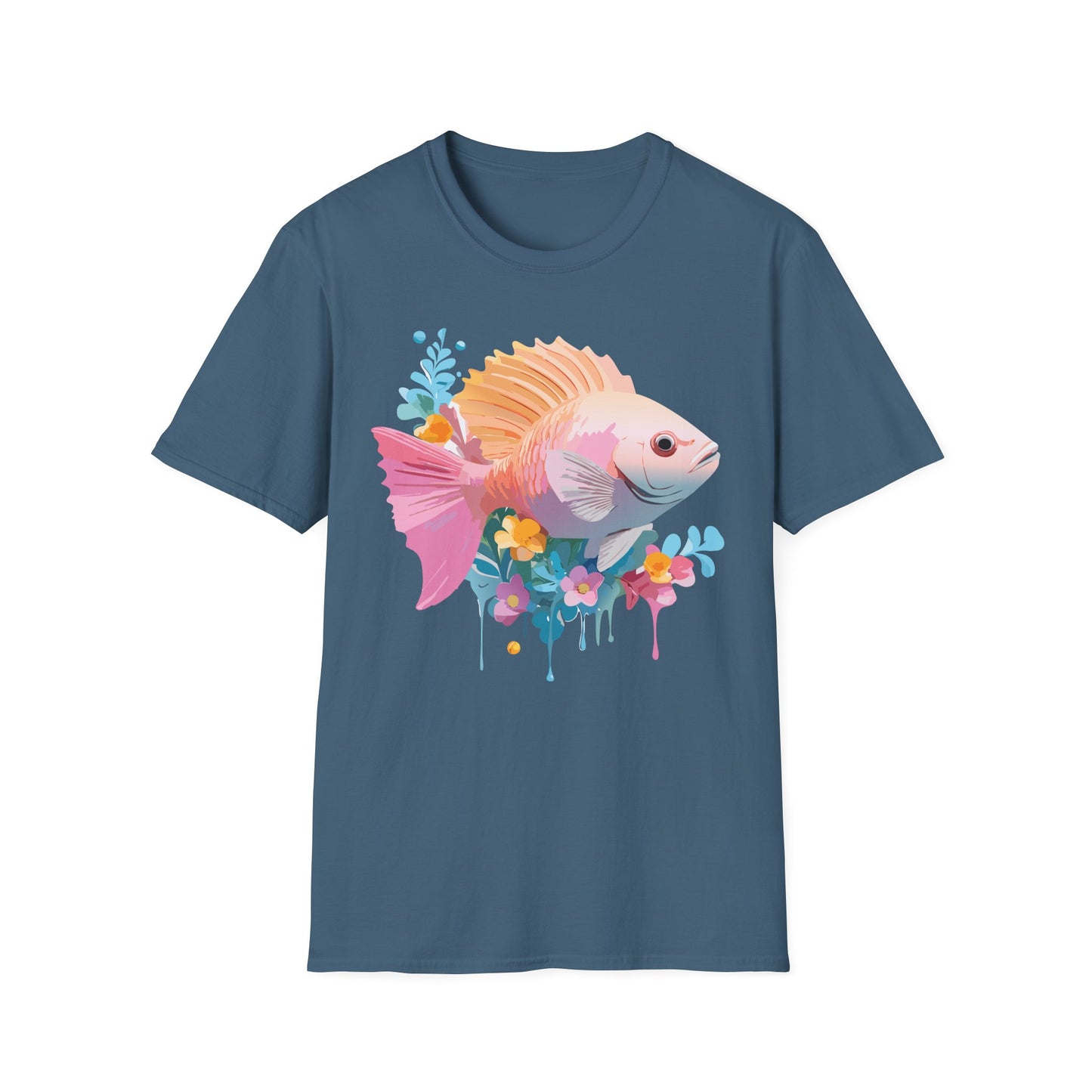 Fish Art Design Shirt, T Shirt with Fish, Graphic Shirt, Tee Shirt with Graphic Design, Shirt with Fish Graphic Art