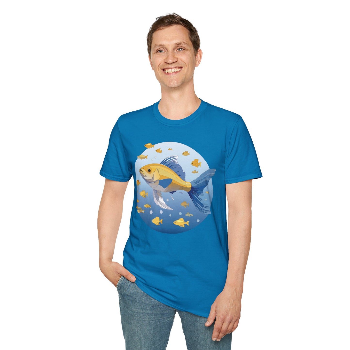 Fish Art Design Shirt, T Shirt with Fish, Graphic Shirt, Tee Shirt with Graphic Design, Shirt with Fish Graphic Art
