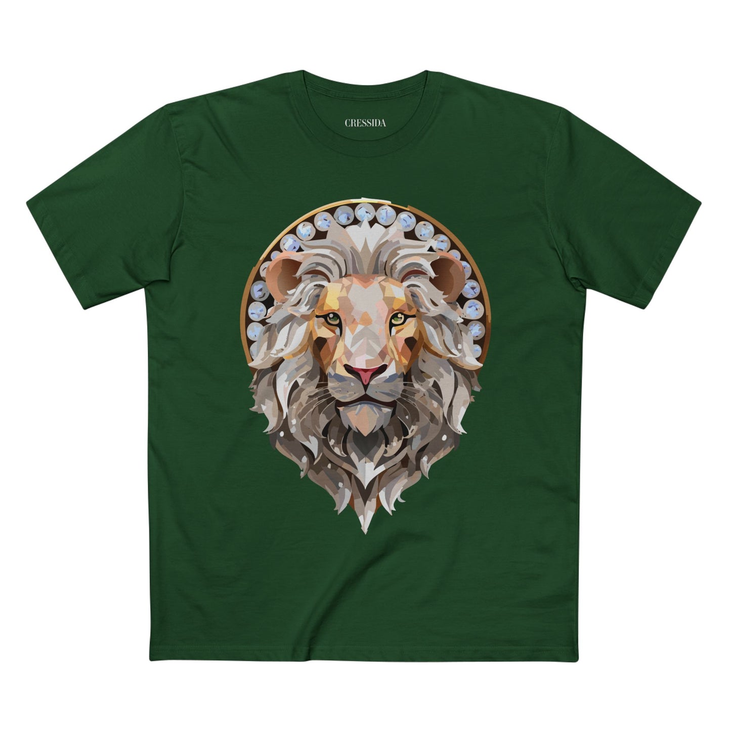 Unisex Animal Print Tee With Antique Medallion Art Design Graphic