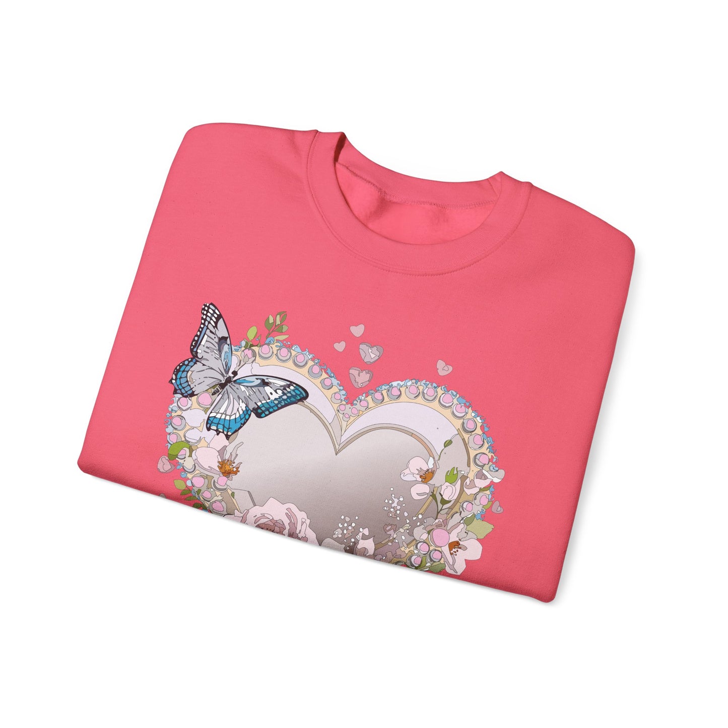 Floral Heart Sweatshirt, Floral Love Sweatshirt, Valentine's Day Sweatshirt, Heart Floral Sweatshirt