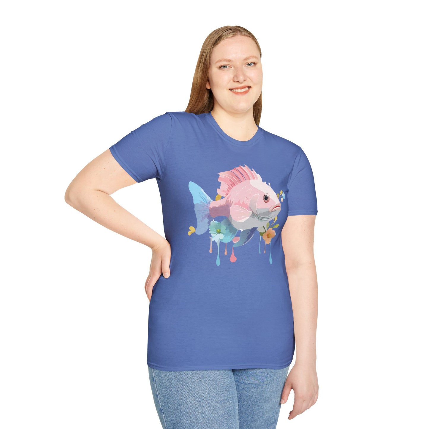 Fish Art Design Shirt, T Shirt with Fish, Graphic Shirt, Tee Shirt with Graphic Design, Shirt with Fish Graphic Art