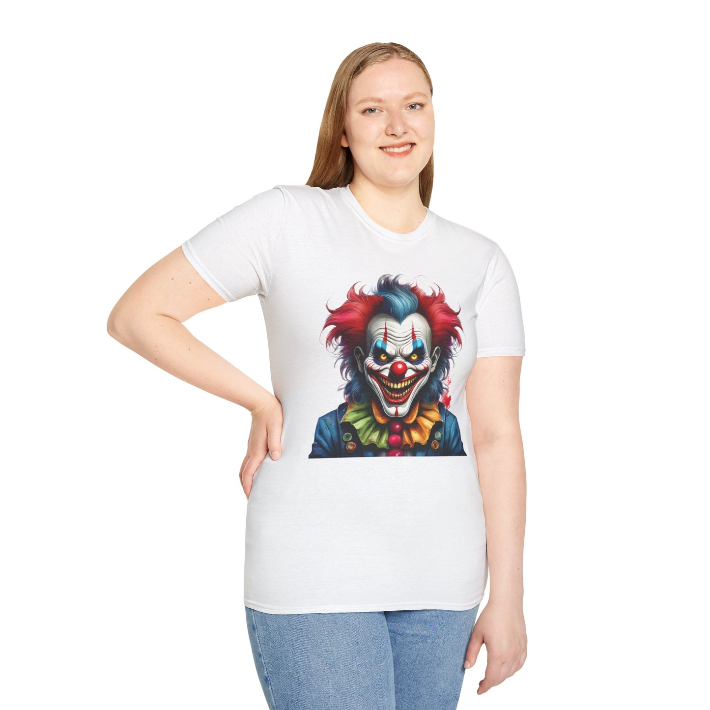 Clown Shirt, T Shirt with Clown, Funny Man Shirt, Tee Shirt with Funny Man, Circus Shirt, Shirt with Circus, Scary Man Shirt, Shirt with Scary Man