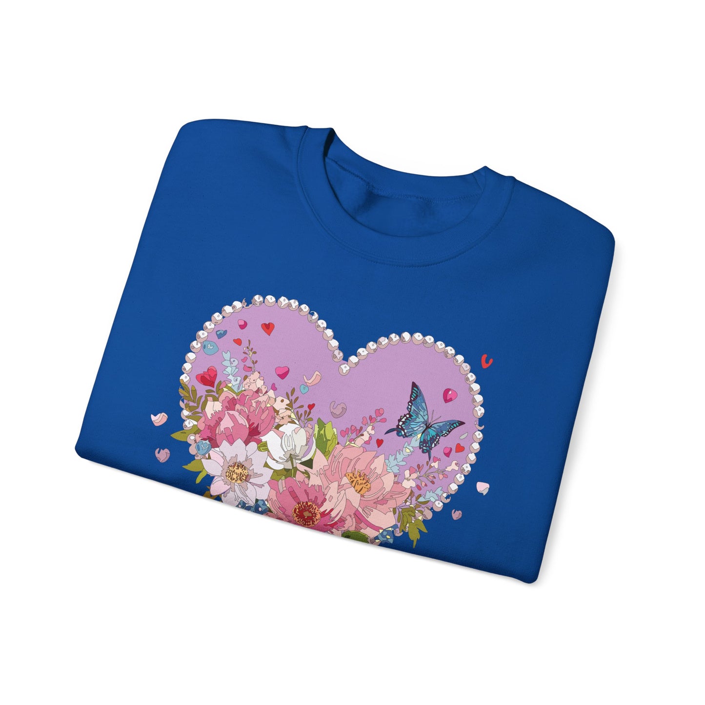 Floral Heart Sweatshirt, Floral Love Sweatshirt, Valentine's Day Sweatshirt, Heart Floral Sweatshirt