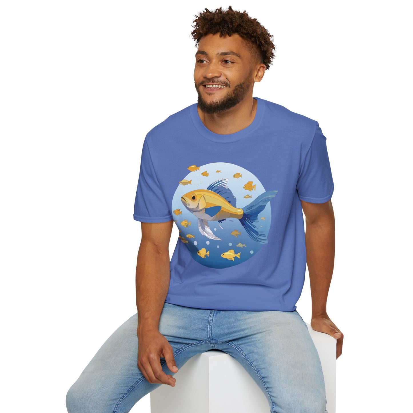 Fish Art Design Shirt, T Shirt with Fish, Graphic Shirt, Tee Shirt with Graphic Design, Shirt with Fish Graphic Art
