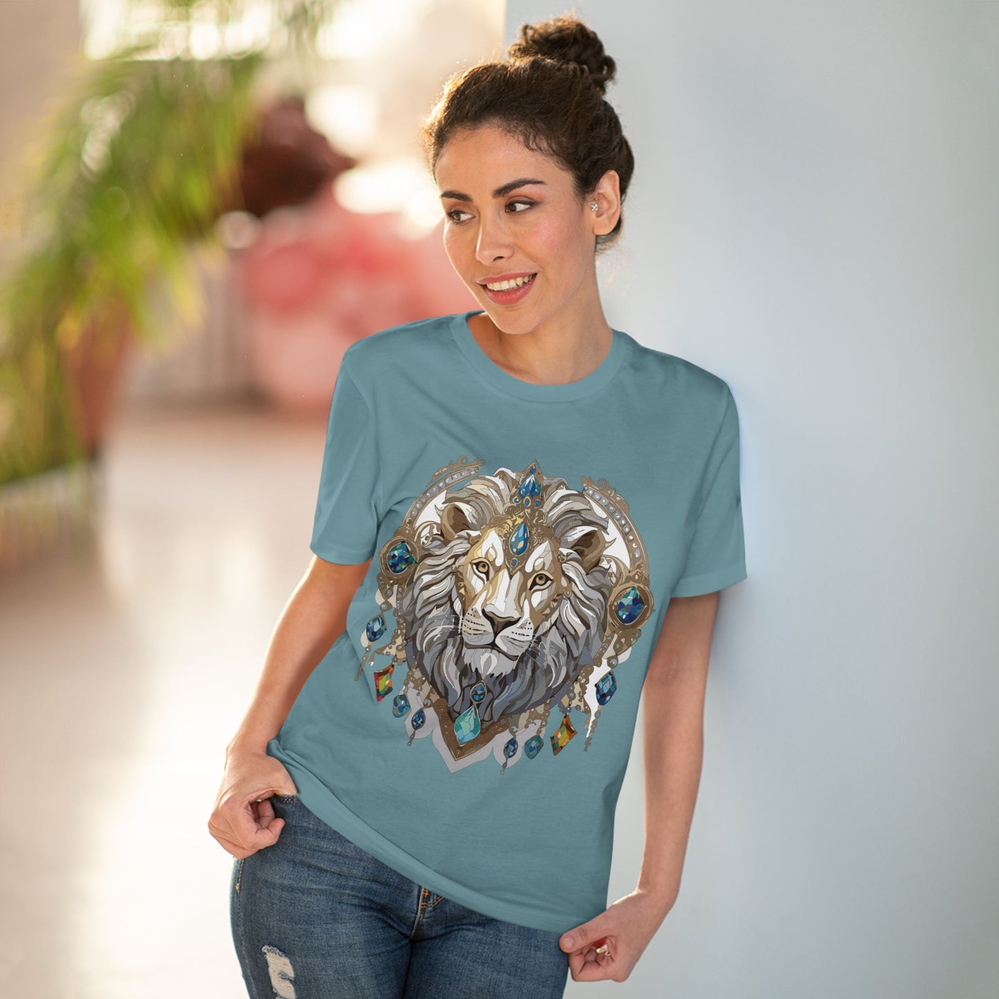 Organic T-shirt with Animals - Lion