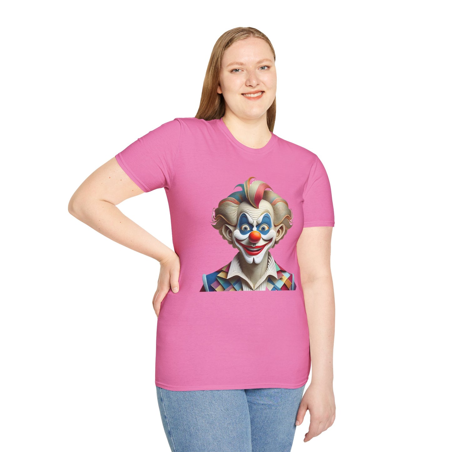 Clown Shirt, T Shirt with Clown, Funny Man Shirt, Tee Shirt with Funny Man, Circus Shirt, Shirt with Circus, Scary Man Shirt, Shirt with Scary Man