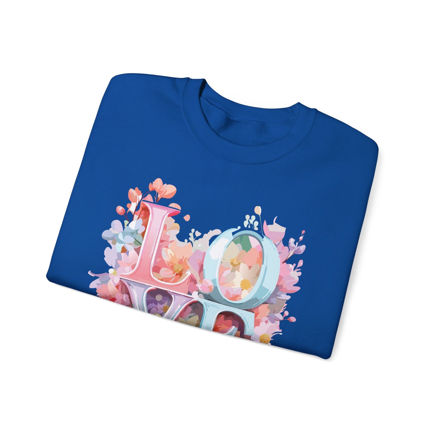 Floral Love Sweatshirt, Valentine's Day Sweatshirt, Love Flower Sweatshirt