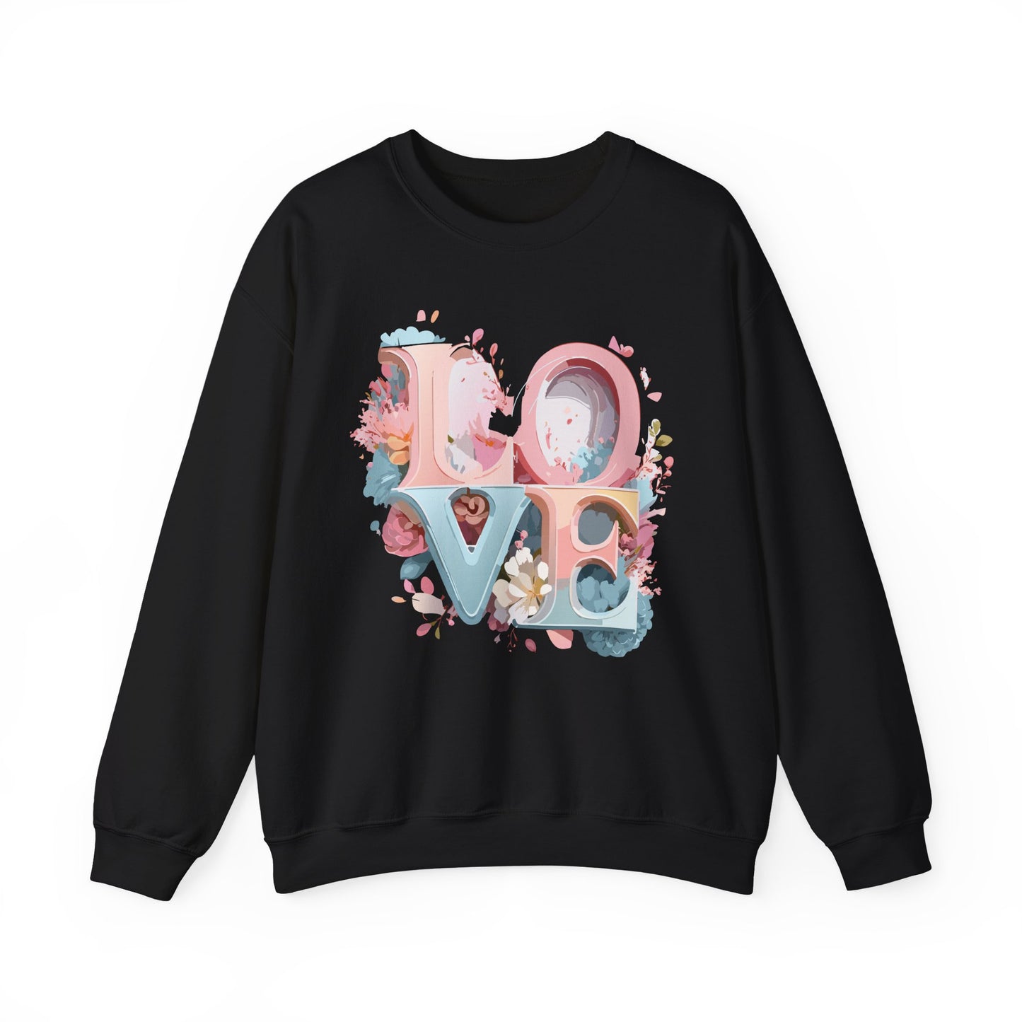 Floral Love Sweatshirt, Valentine's Day Sweatshirt, Love Flower Sweatshirt