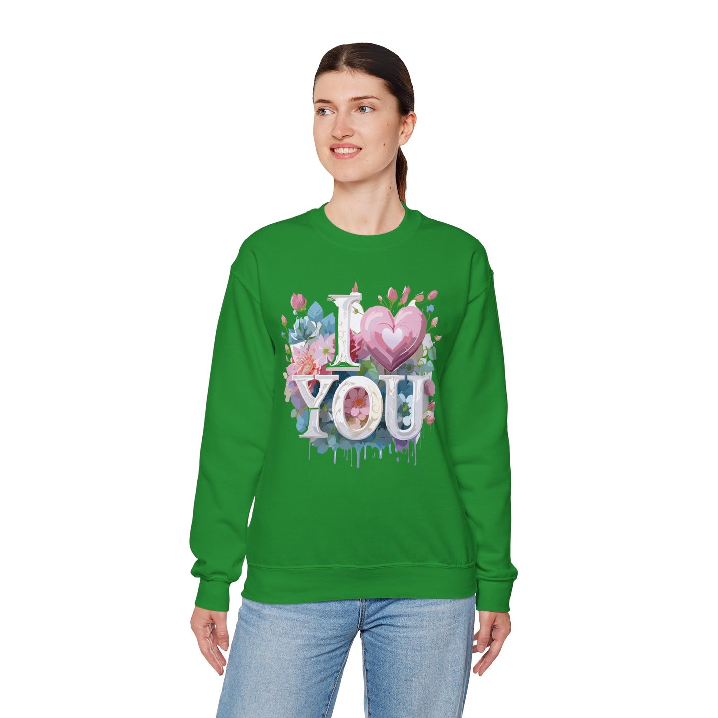 Floral Love Sweatshirt, Valentine's Day Sweatshirt, Love Flower Sweatshirt