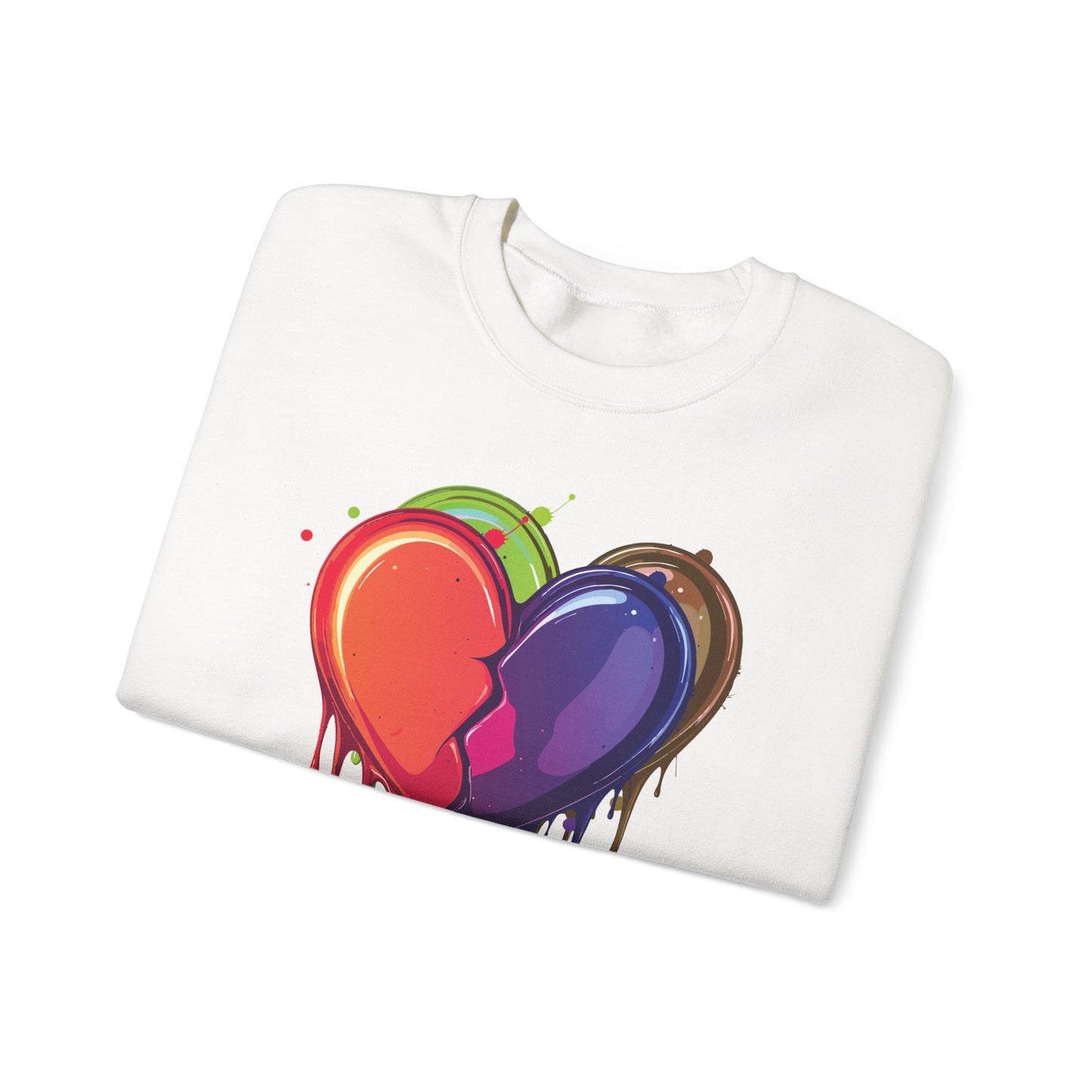 Double Bleeding Heart Sweatshirt, Big Heart Sweatshirt, Love Sweatshirt, Valentine's Day Sweatshirt, Heart Sweatshirt 119