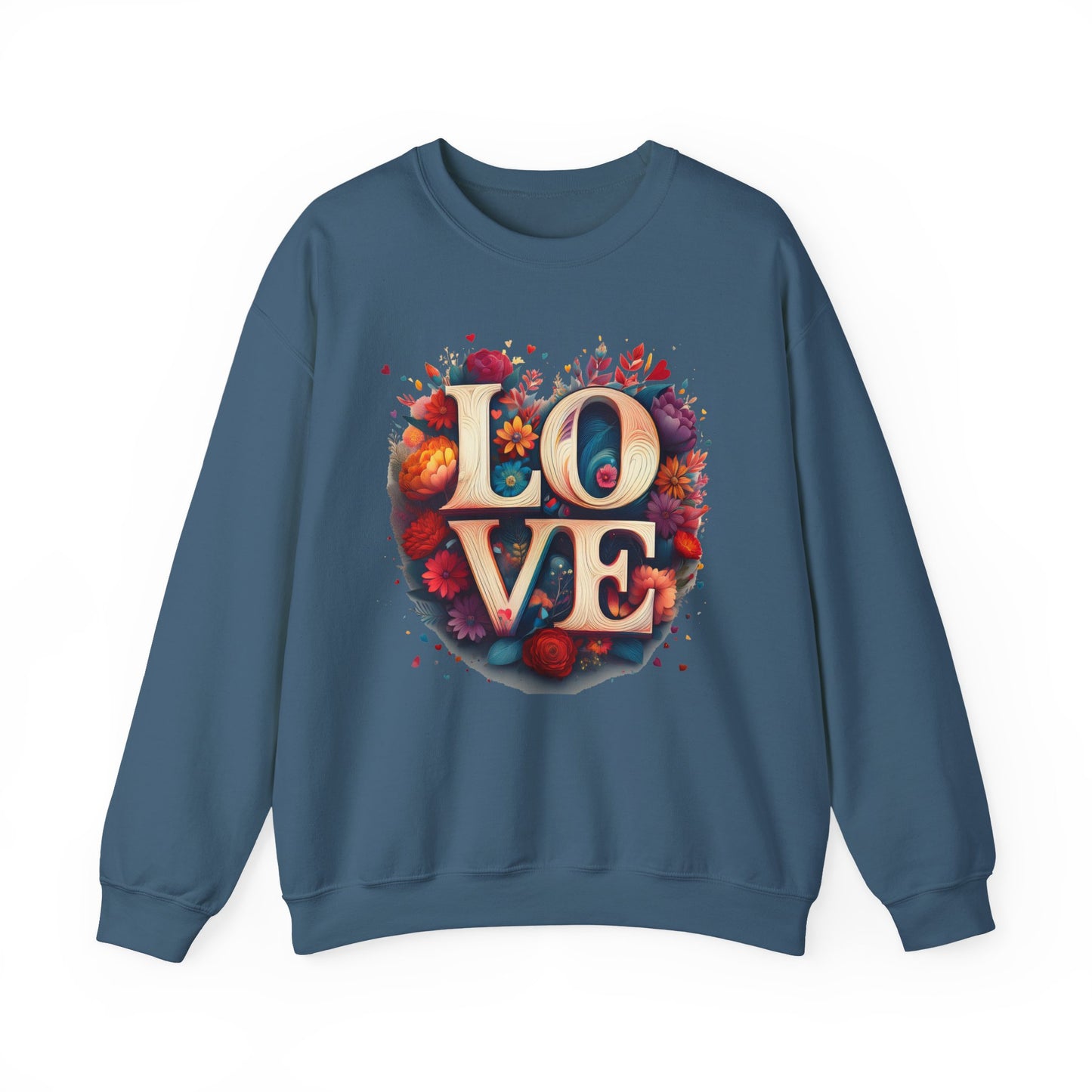 Floral Love Sweatshirt, Valentine's Day Sweatshirt, Love Flower Sweatshirt