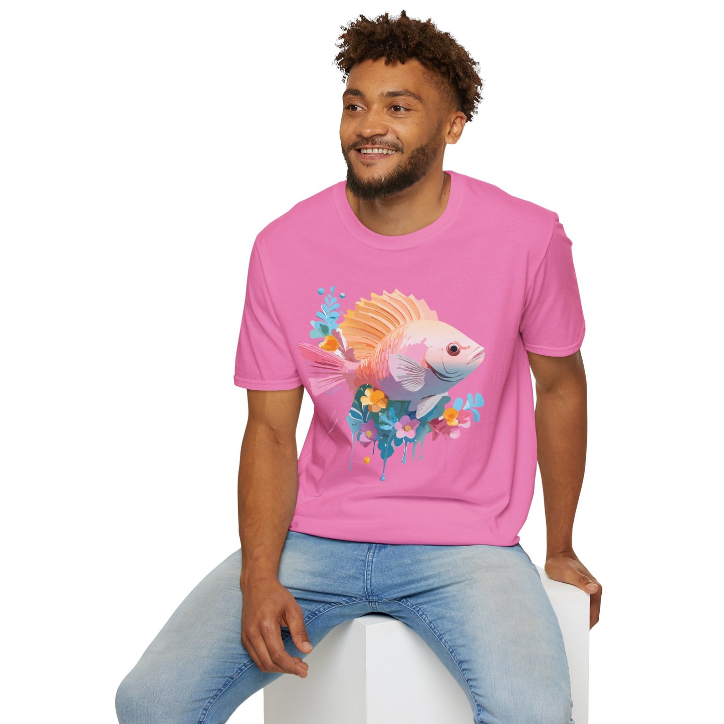 Fish Art Design Shirt, T Shirt with Fish, Graphic Shirt, Tee Shirt with Graphic Design, Shirt with Fish Graphic Art