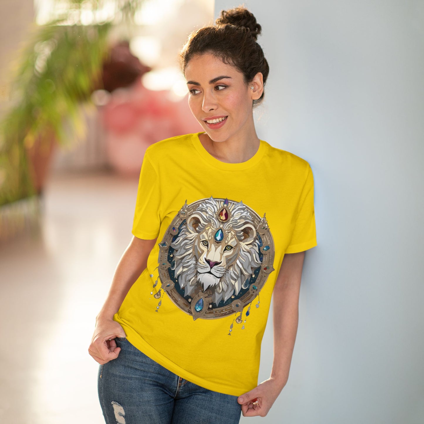 Organic T-shirt with Animals - Lion