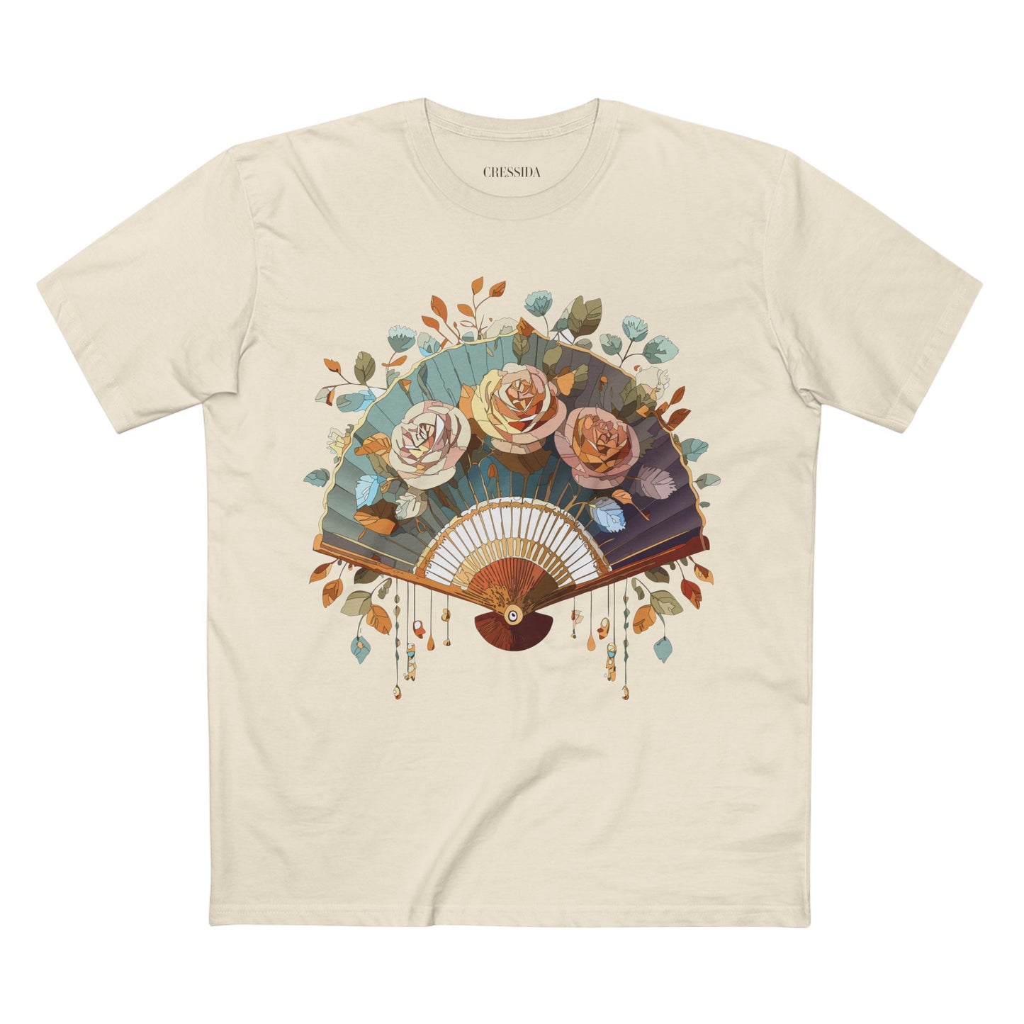 Fan shirt, Shirt with Fan, Tee Shirt with Antique Fan