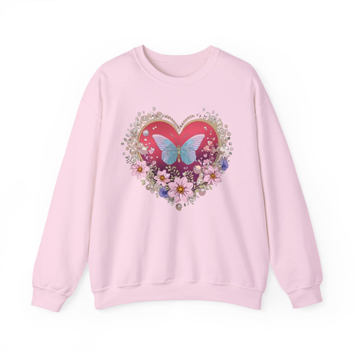 Floral Heart Sweatshirt, Floral Love Sweatshirt, Valentine's Day Sweatshirt, Heart Floral Sweatshirt