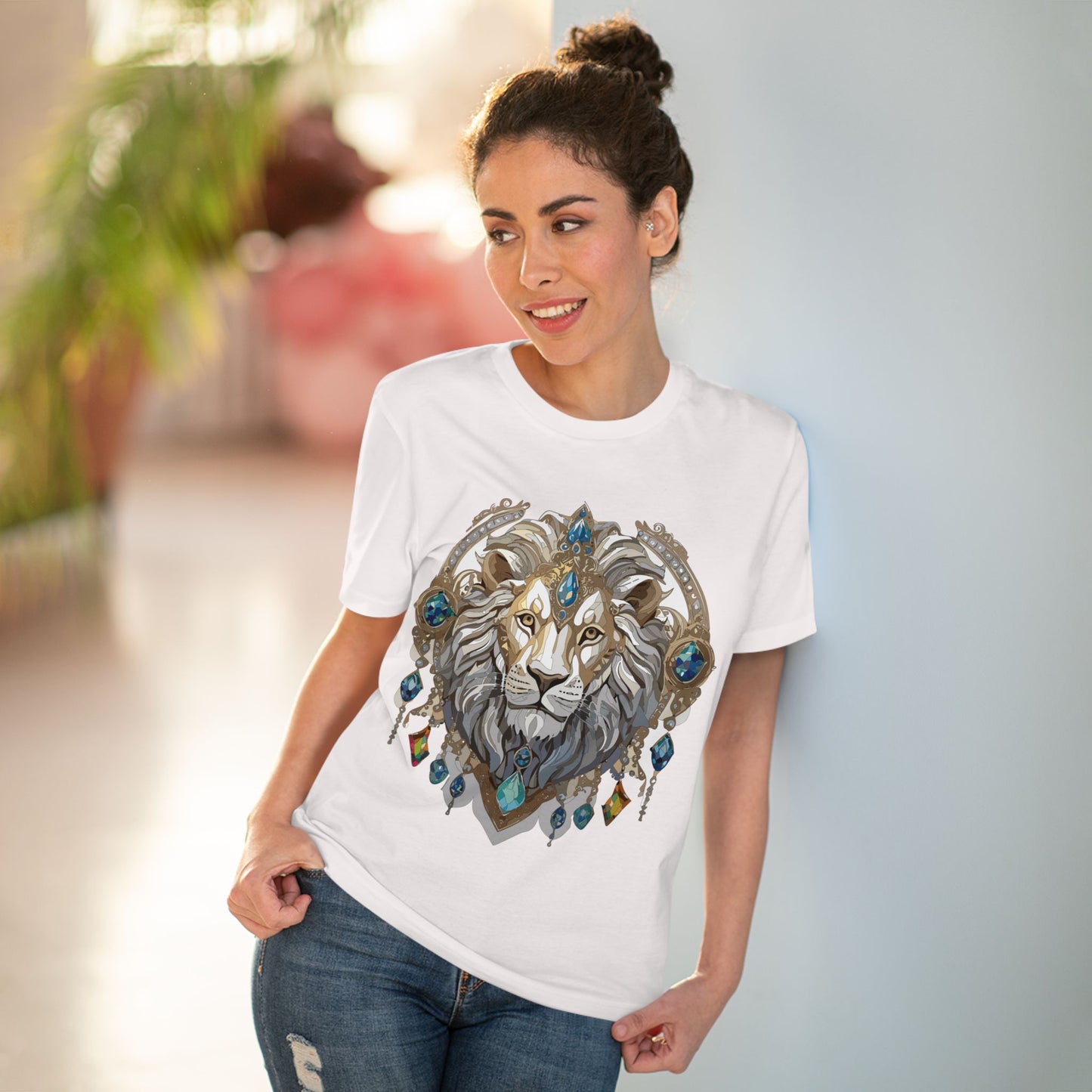 Organic T-shirt with Animals - Lion