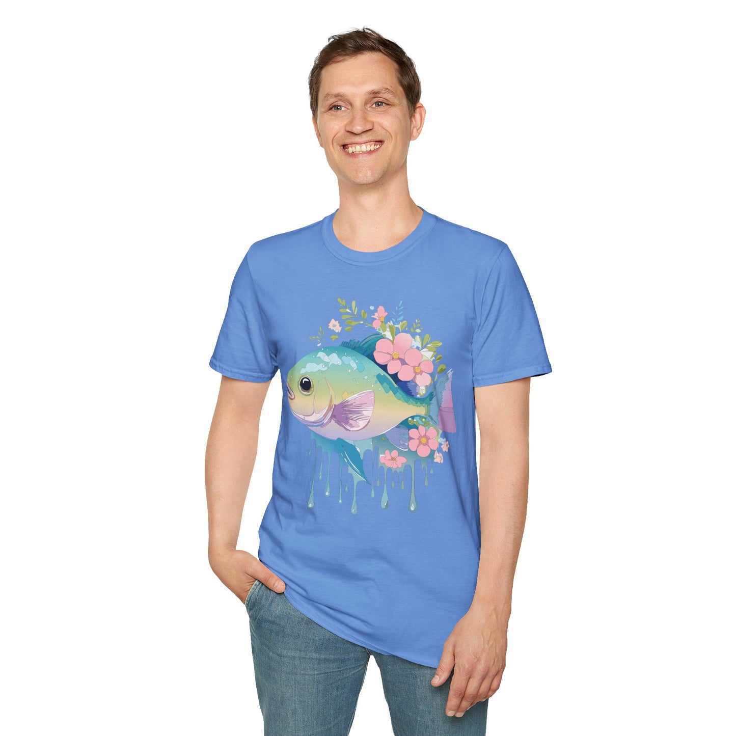 Fish Art Design Shirt, T Shirt with Fish, Graphic Shirt, Tee Shirt with Graphic Design, Shirt with Fish Graphic Art