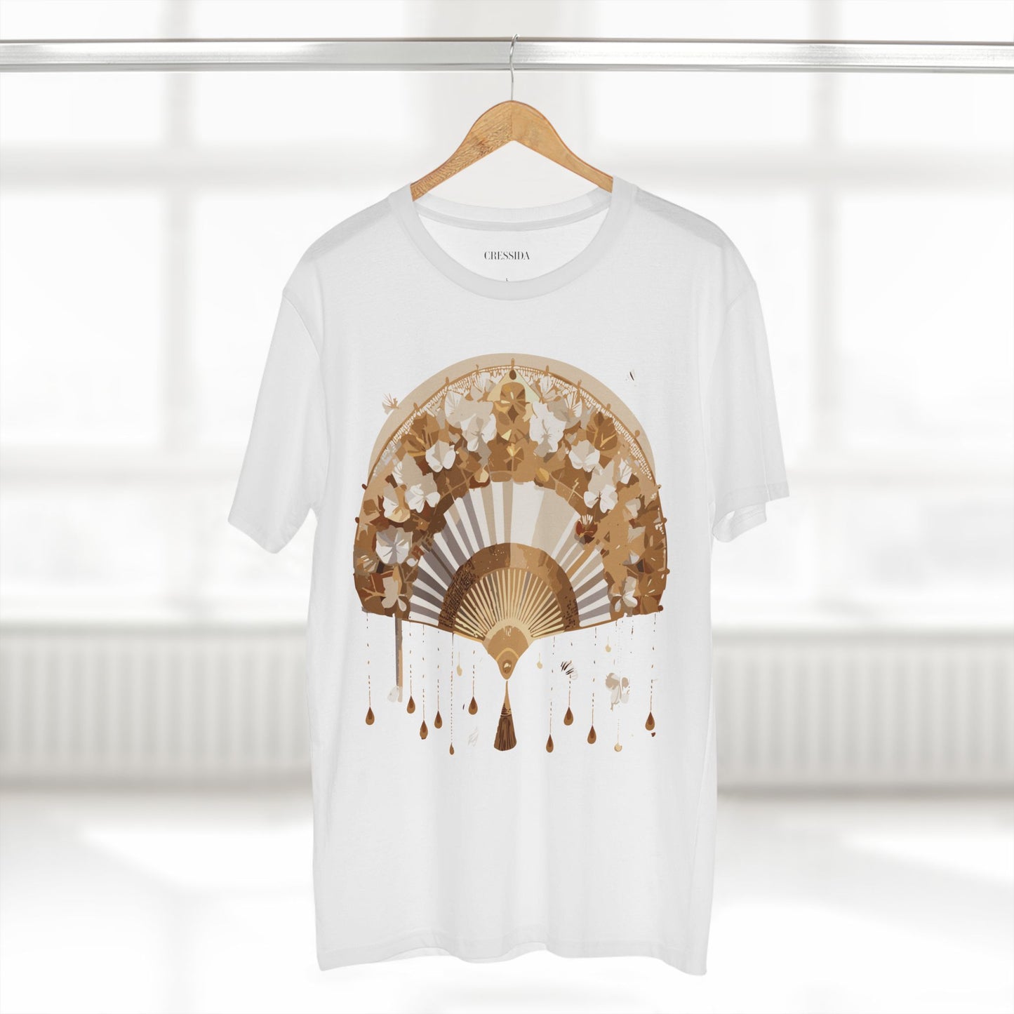 Fan shirt, Shirt with Fan, Tee Shirt with Antique Fan