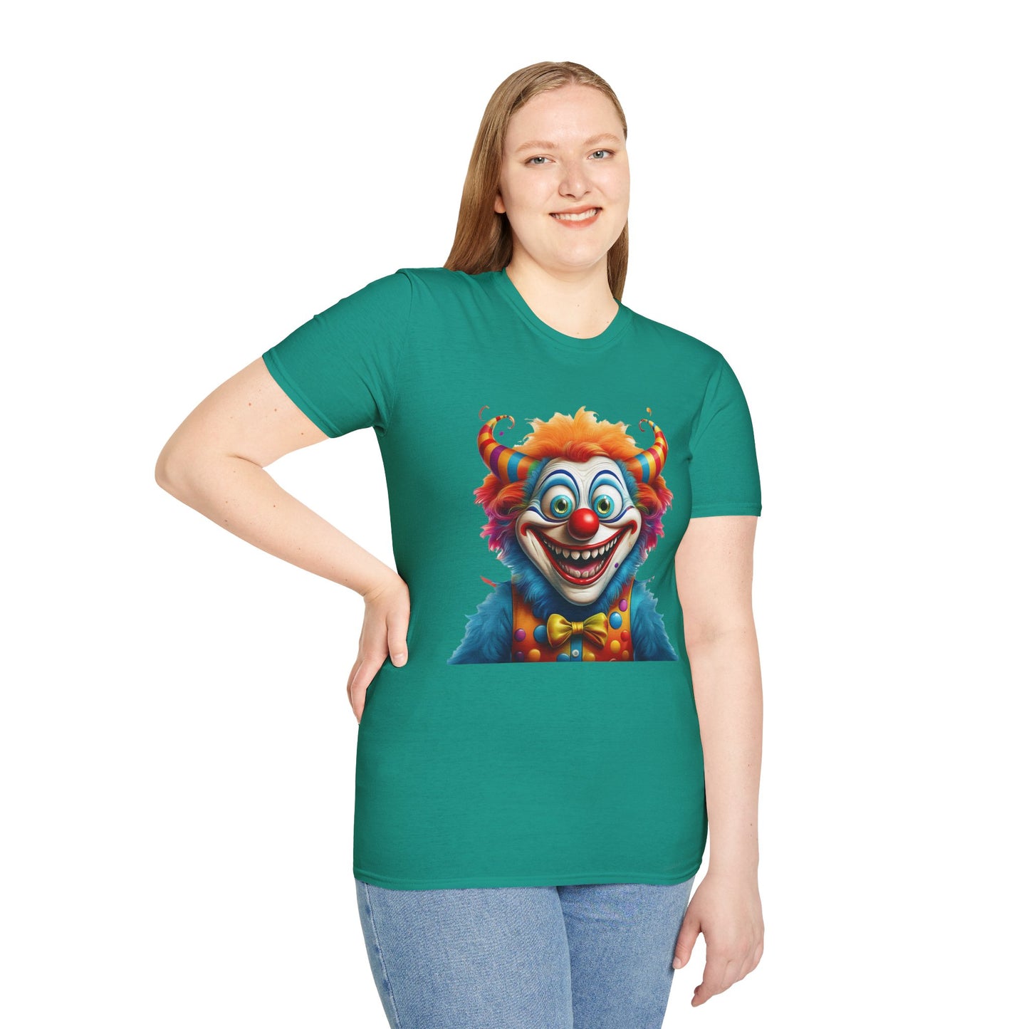 Clown Shirt, T Shirt with Clown, Funny Man Shirt, Tee Shirt with Funny Man, Circus Shirt, Shirt with Circus, Scary Man Shirt, Shirt with Scary Man