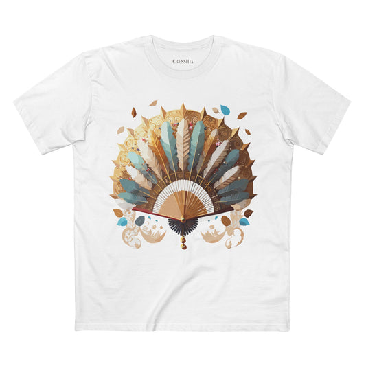 Fan shirt, Shirt with Fan, Tee Shirt with Antique Fan