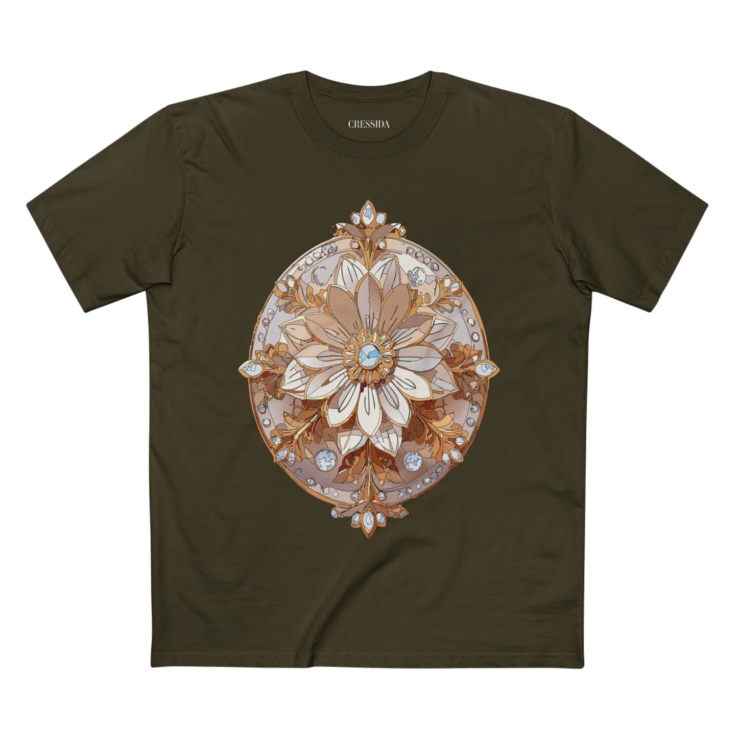 Floral Shirt, Shirt with Flower, Tee Shirt with Antique Flower