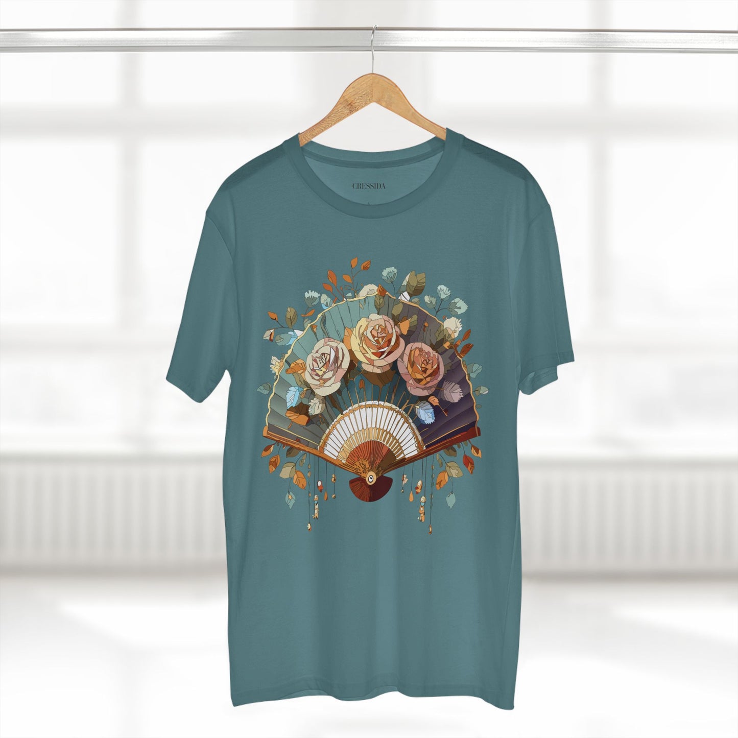 Fan shirt, Shirt with Fan, Tee Shirt with Antique Fan